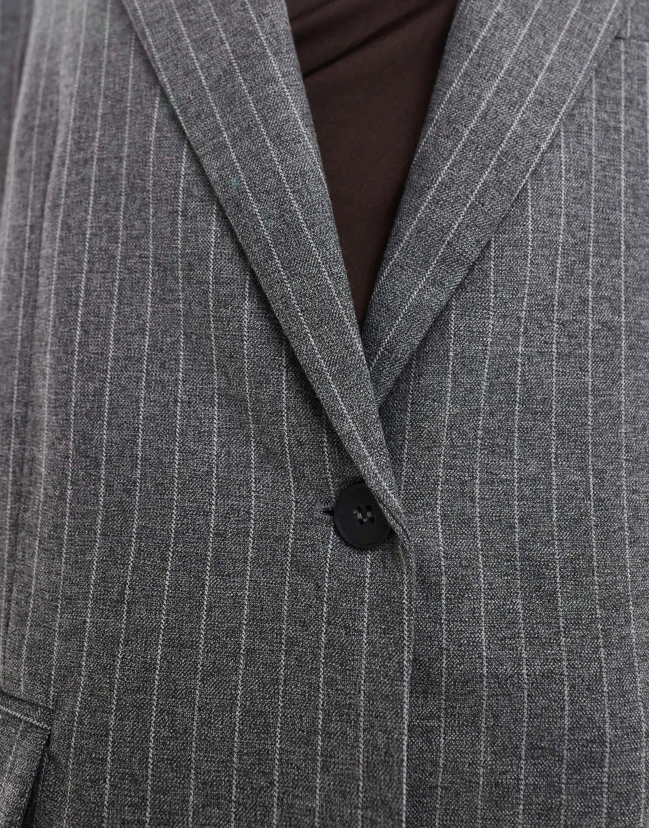 Bershka ultra oversized blazer in grey stripe