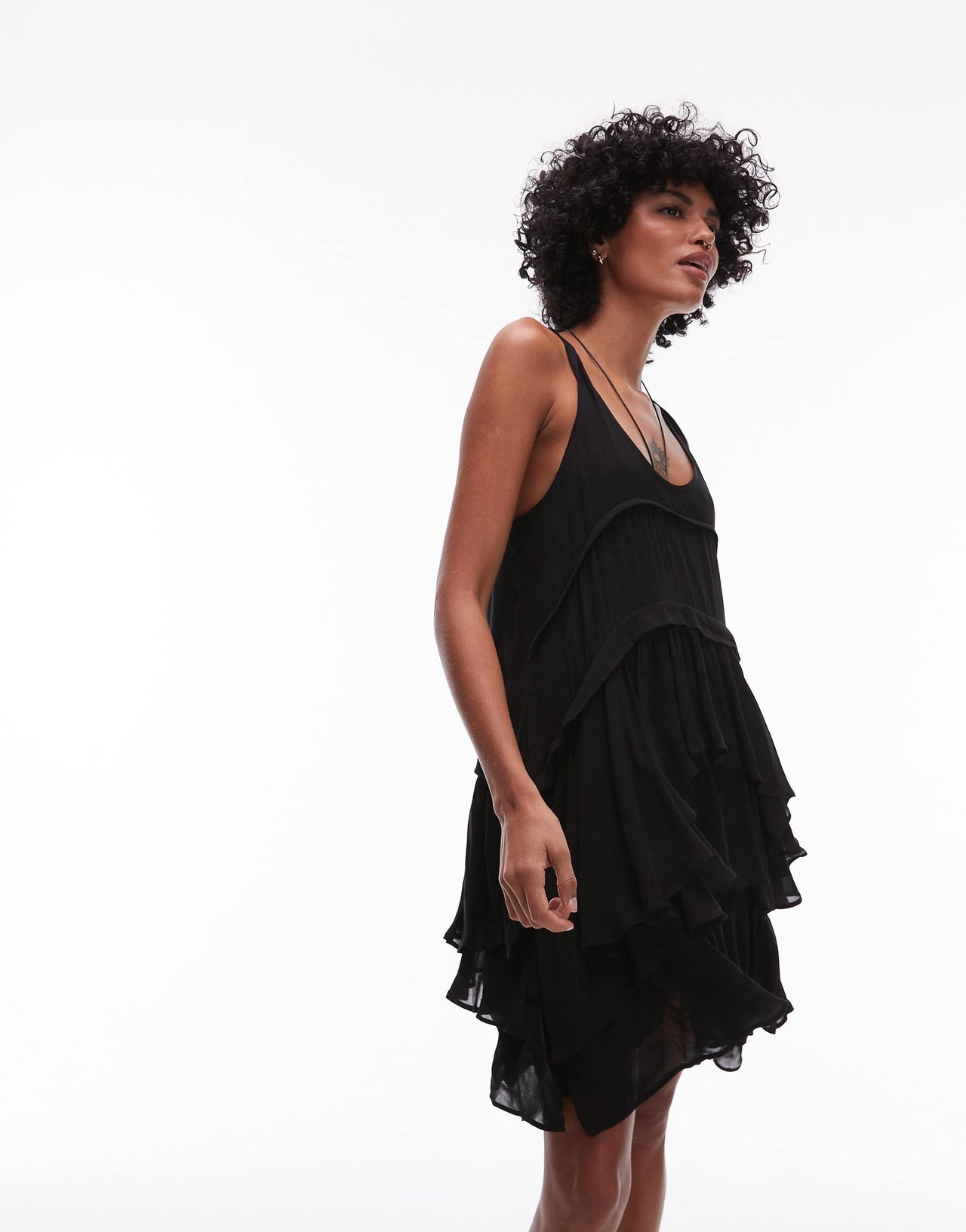 AllSaints Cavalry mini dress in black - BLACK