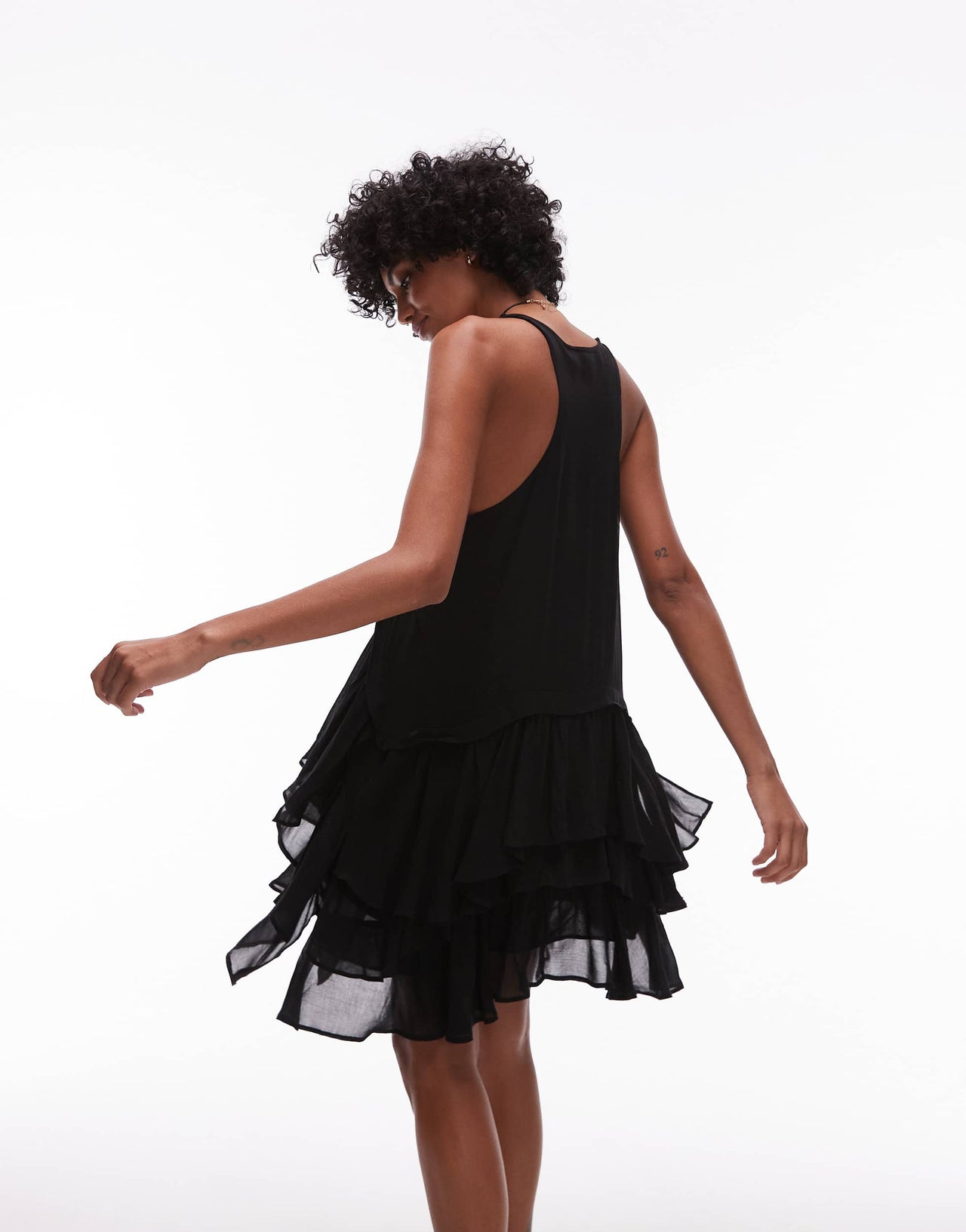 AllSaints Cavalry mini dress in black - BLACK