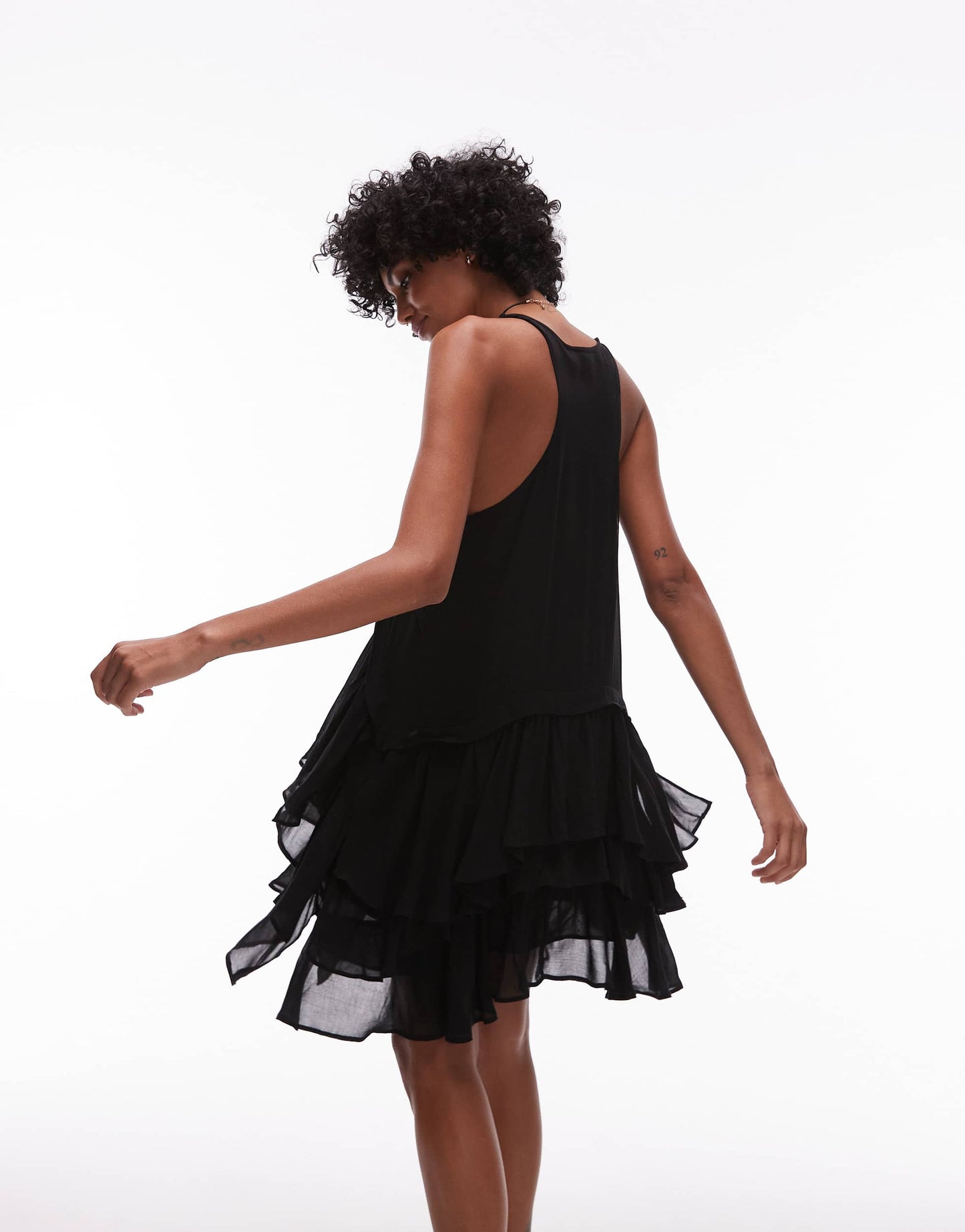 AllSaints Cavalry mini dress in black - BLACK