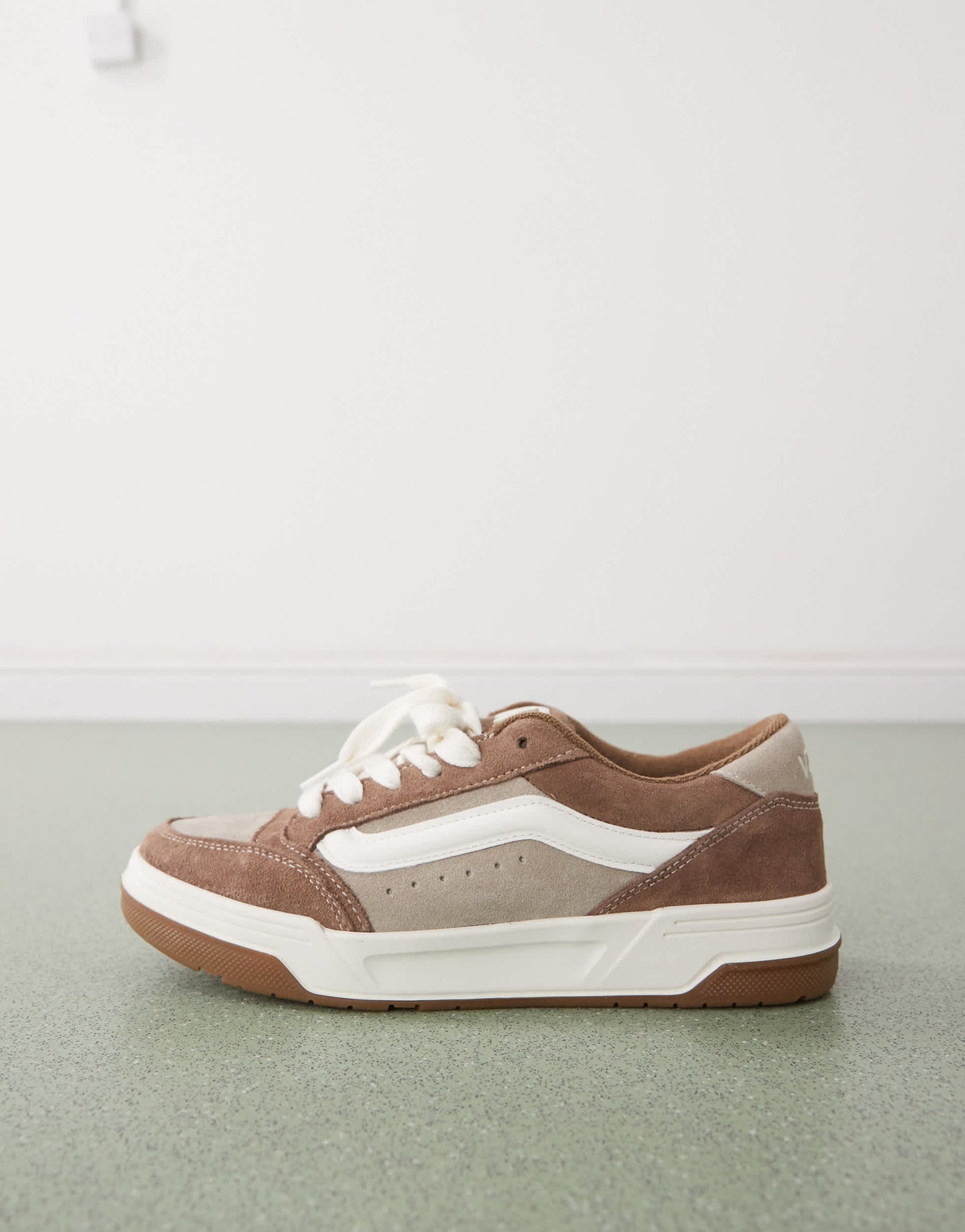 Vans Hylane chunky suede trainers in two tone tan