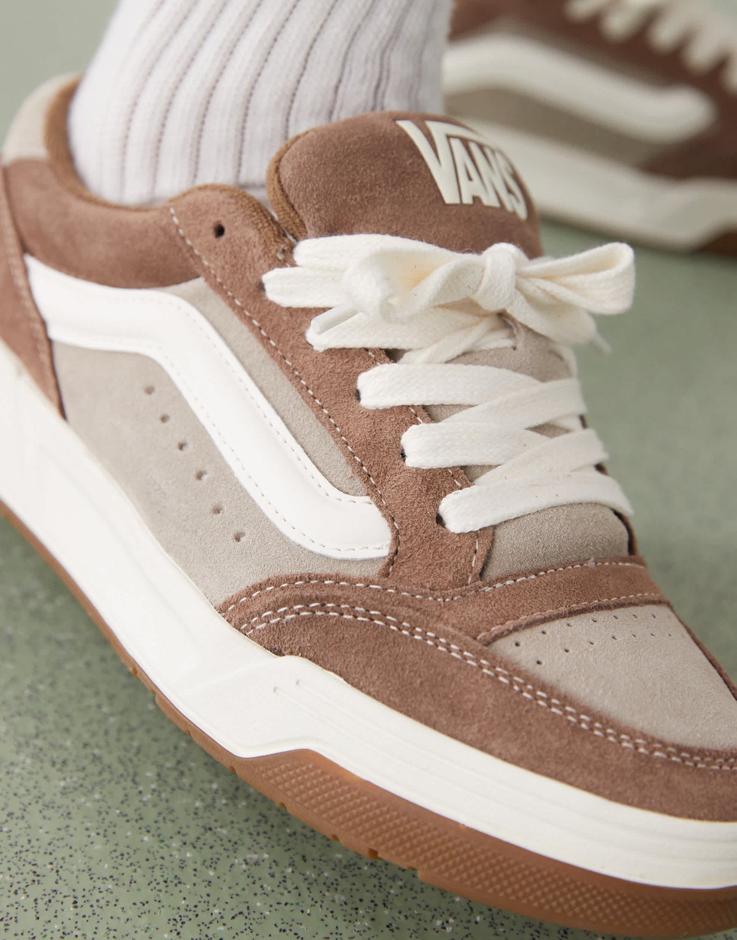 Vans Hylane chunky suede trainers in two tone tan