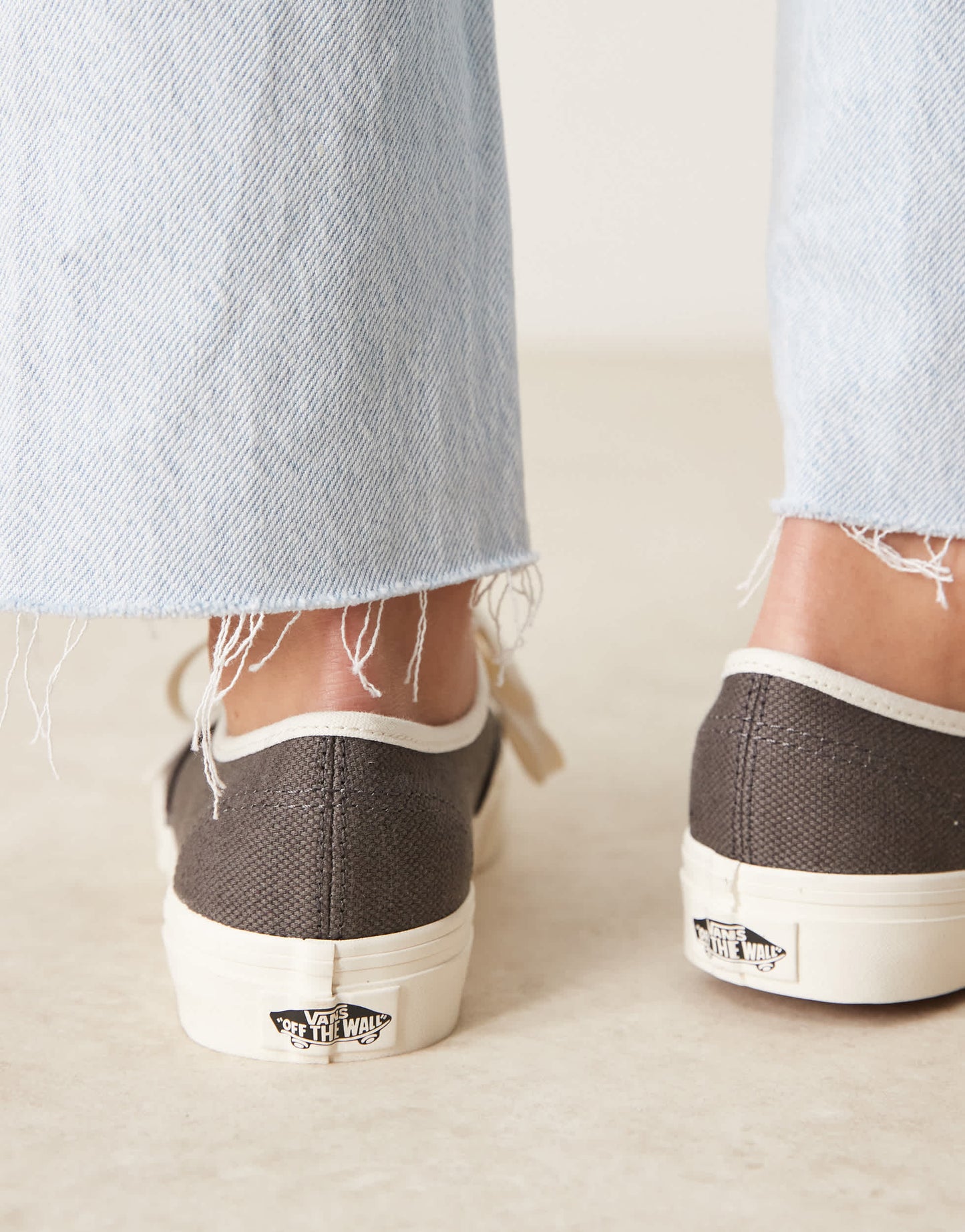 Vans Authentic linen trainers in dark brown