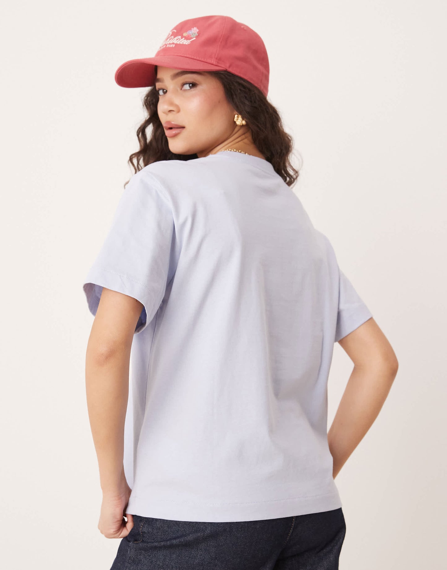 Calvin Klein varsity t-shirt in baby blue