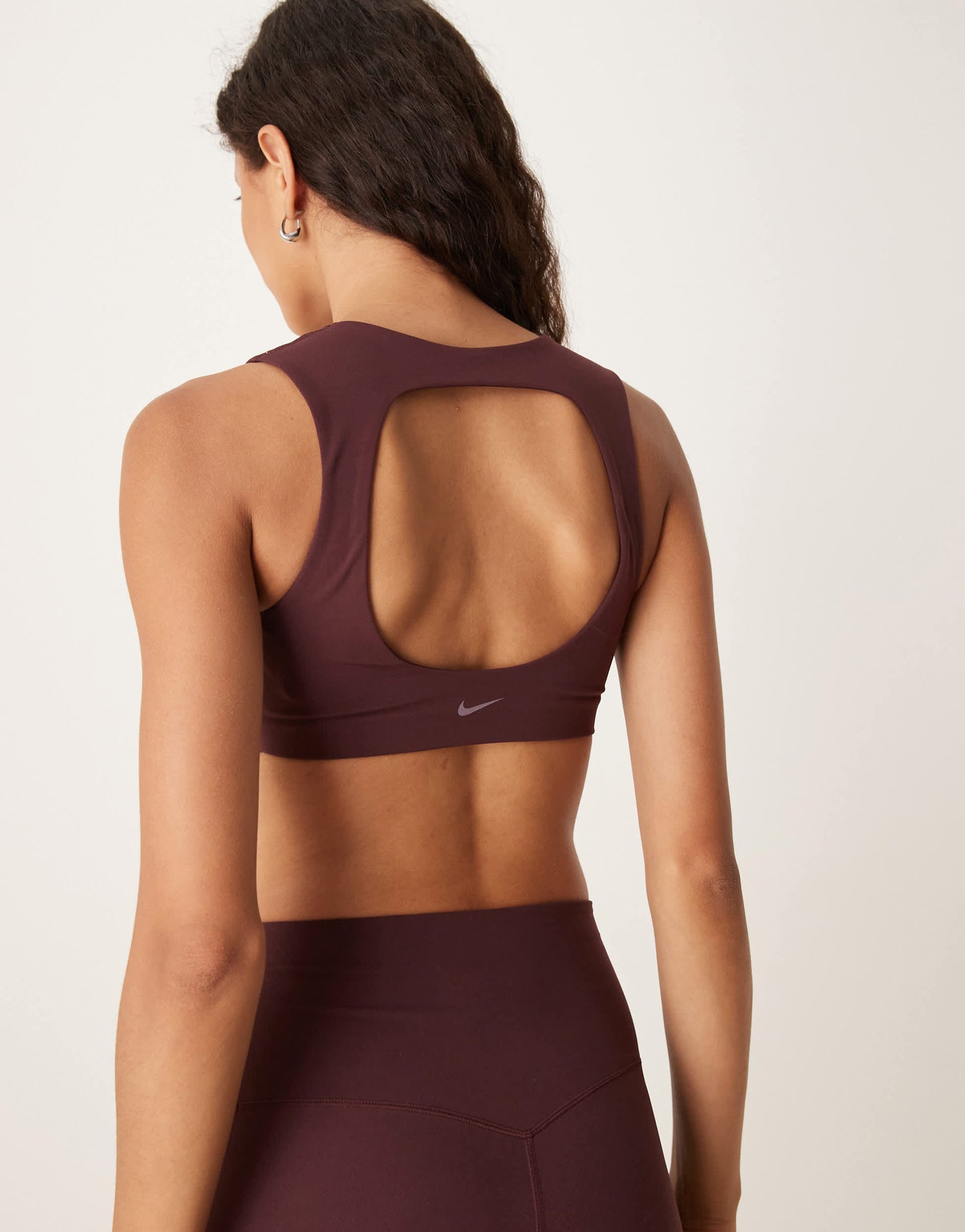 Nike Training Zenvy light support sports bra in burgundy