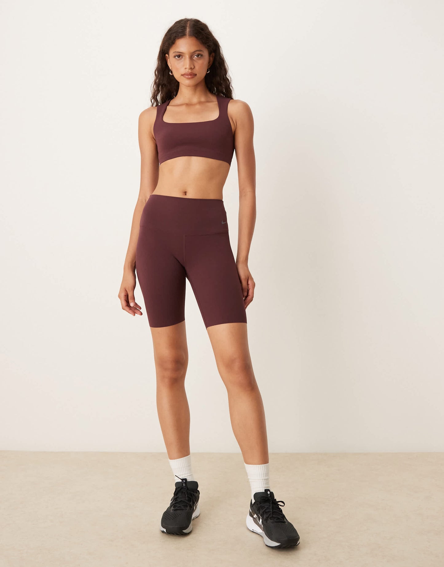 Nike Training Zenvy light support sports bra in burgundy