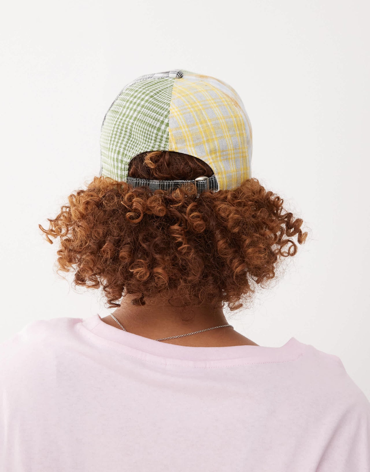 COLLUSION COLLUSION Unisex spliced check cap in multi