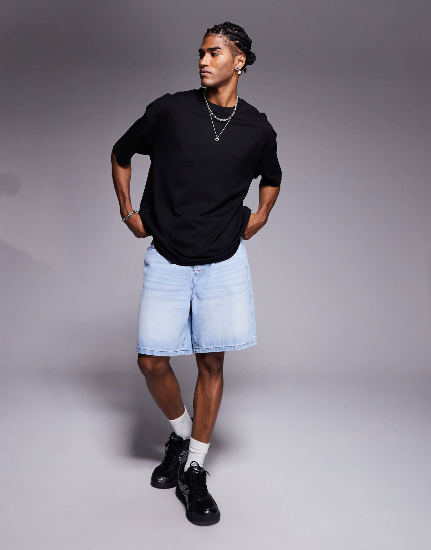 ASOS DESIGN oversized t-shirt with martini graphic in black