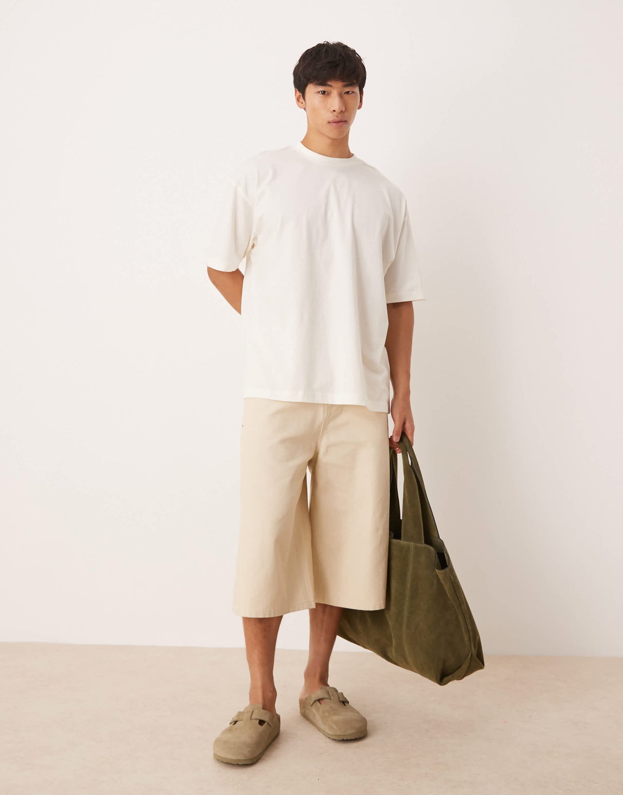 ASOS DESIGN oversized t-shirt with high summer graphic in off white
