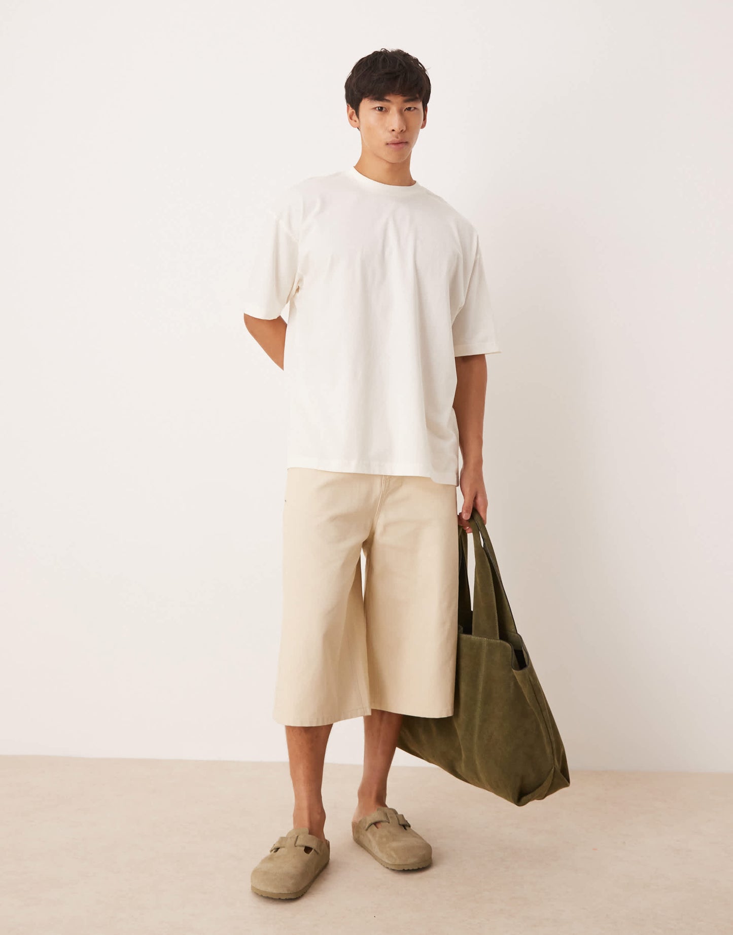 ASOS DESIGN oversized t-shirt with high summer graphic in off white