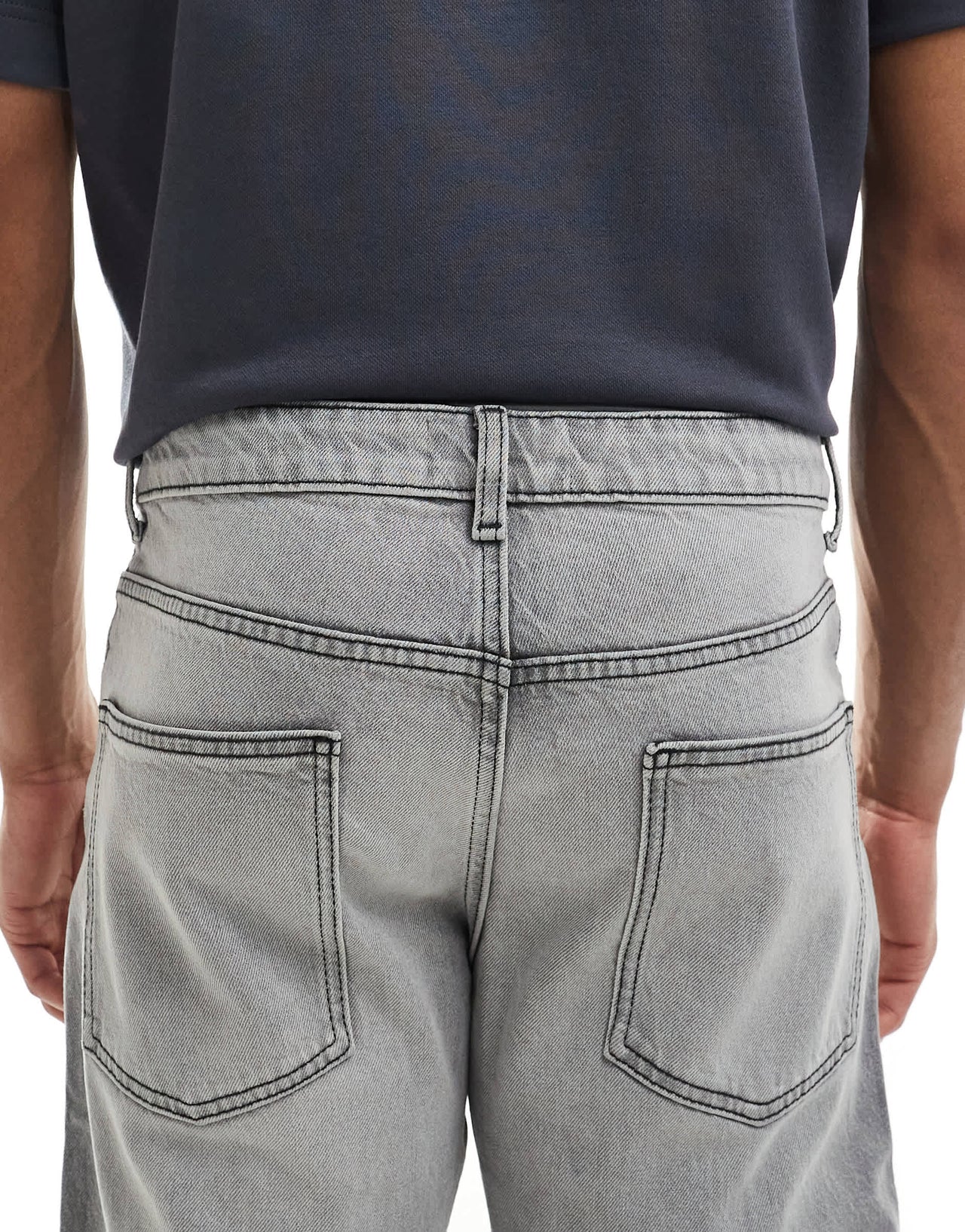 ASOS DESIGN tapered fit jeans in grey wash