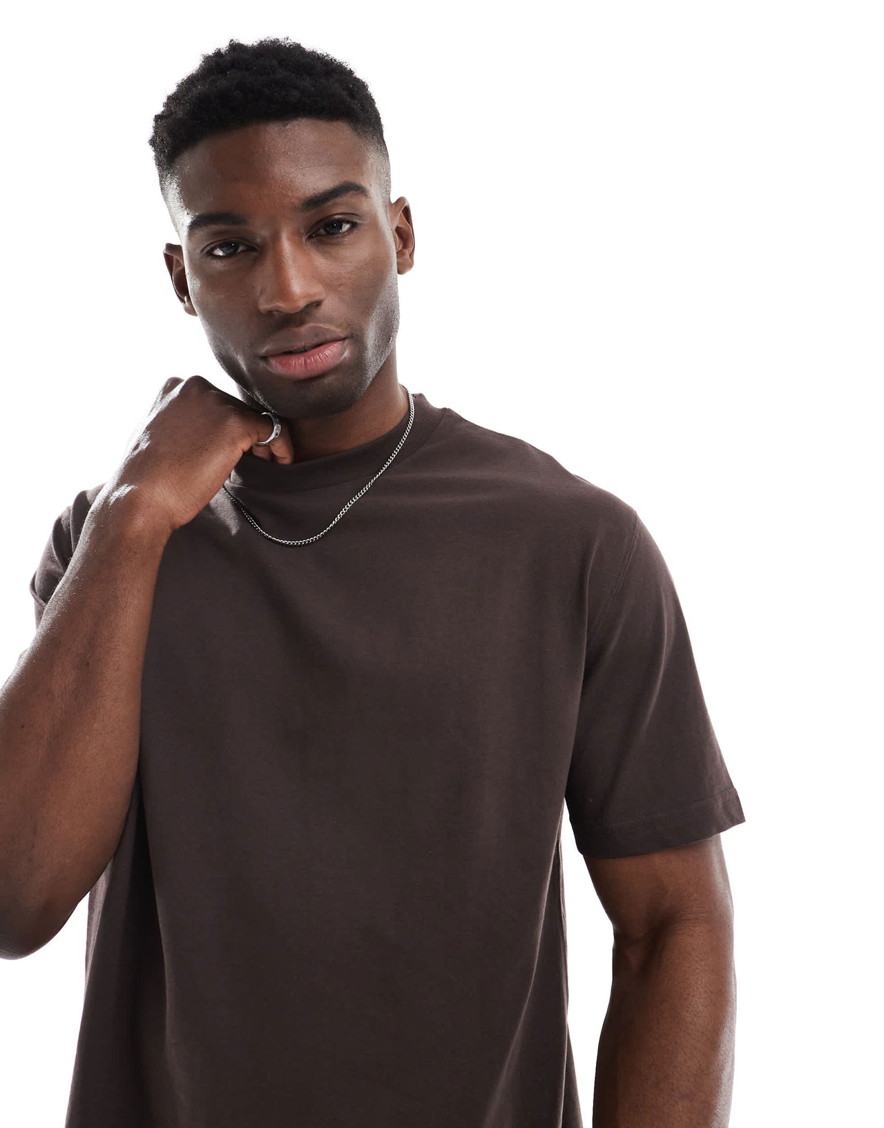 ASOS DESIGN Essentials relaxed t-shirt in dark brown