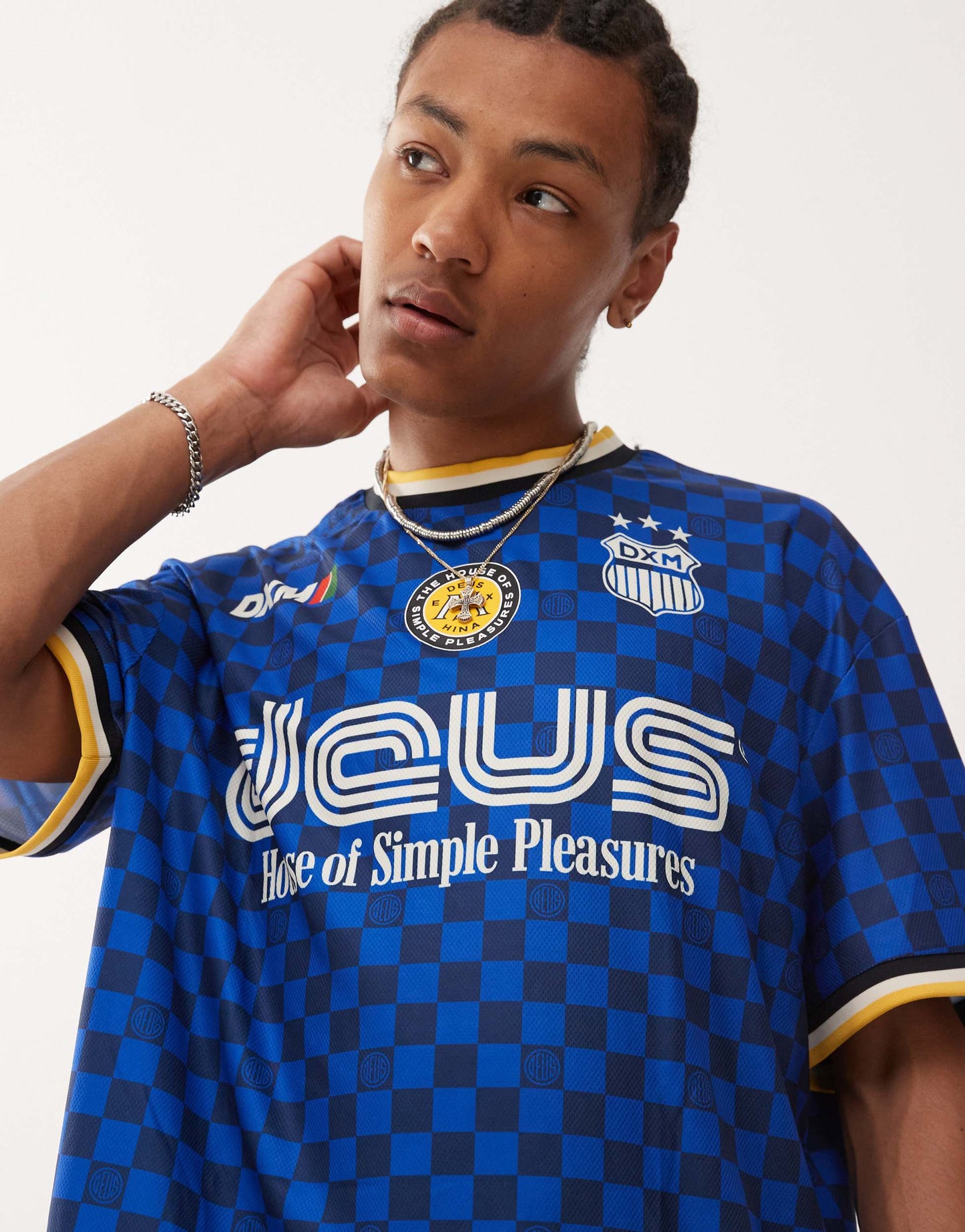 Deus Ex Machina showroom moto t-shirt in blue