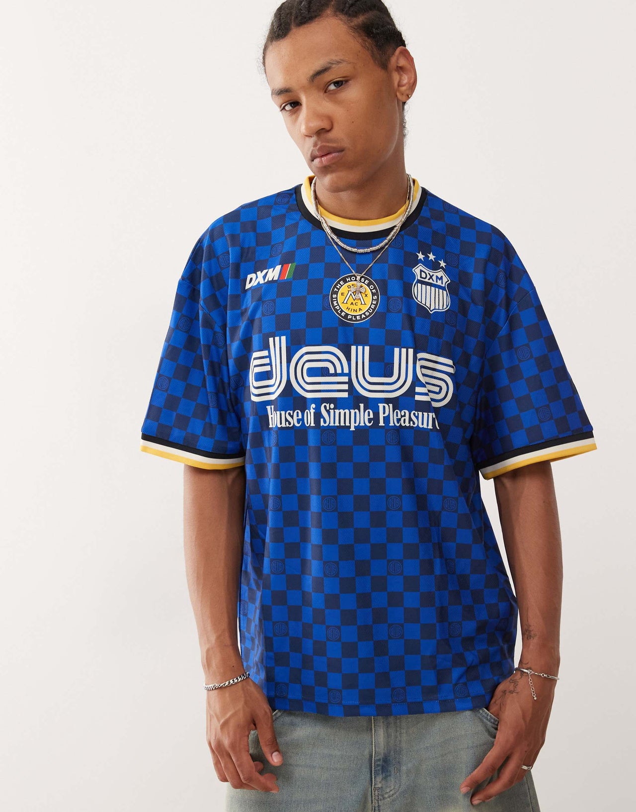 Deus Ex Machina showroom moto t-shirt in blue