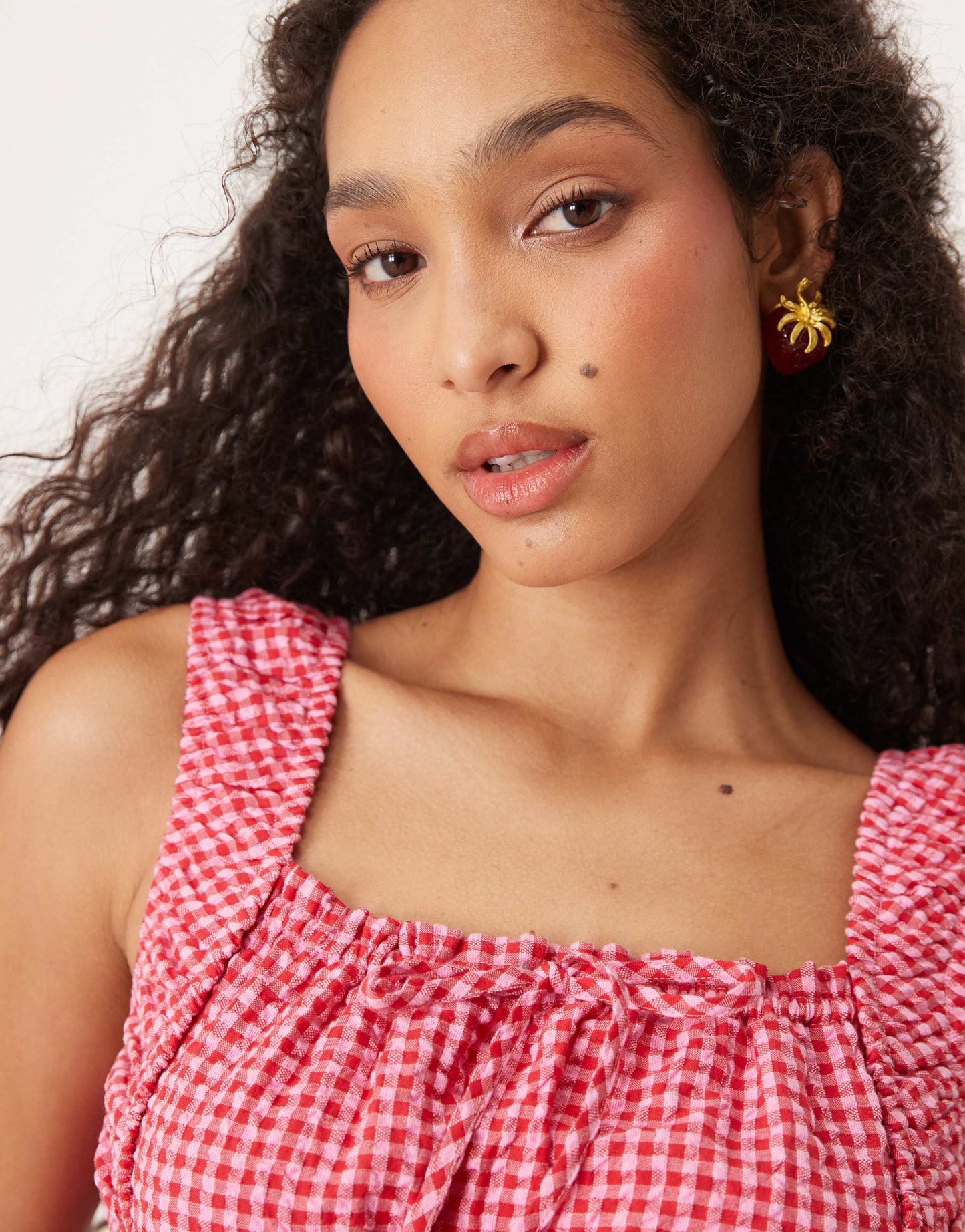 Cotton On Cara corset top in red gingham