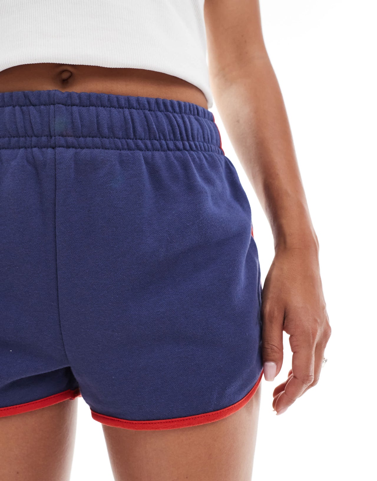 Cotton On dolphin hem micro mini short in oxford blue