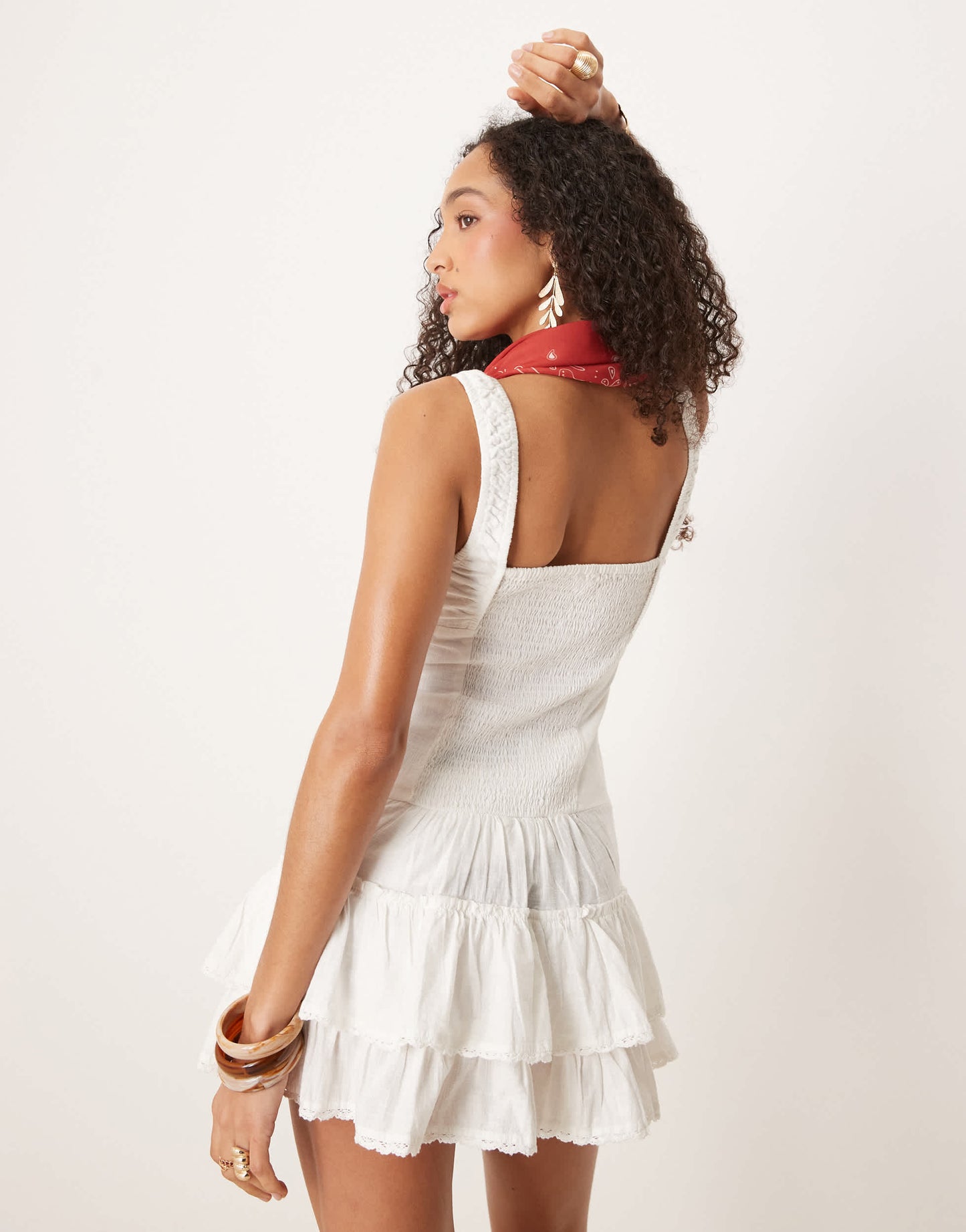 Cotton On Riley corset mini dress in white