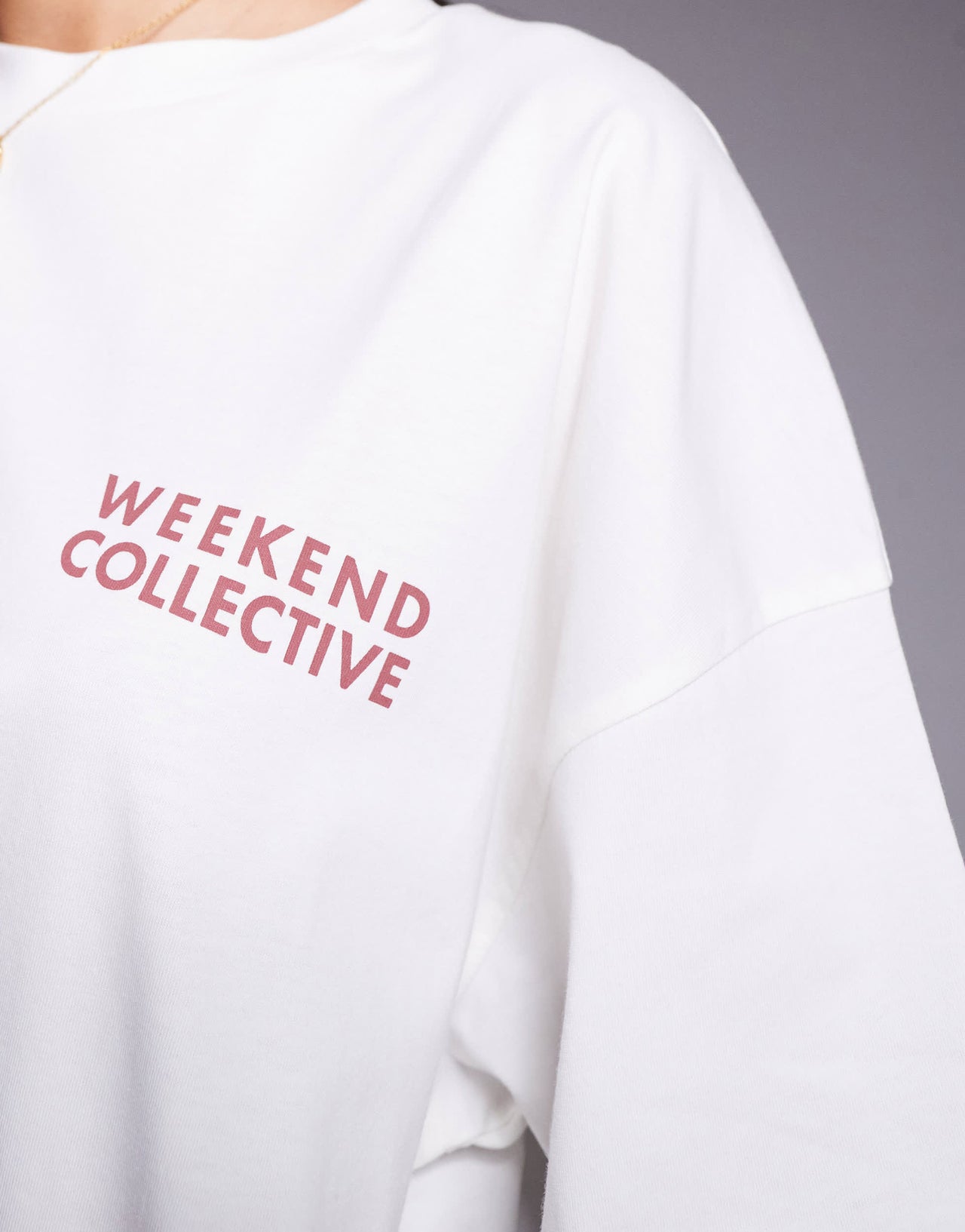 Weekend Collective tshirt with floral graphic in stone