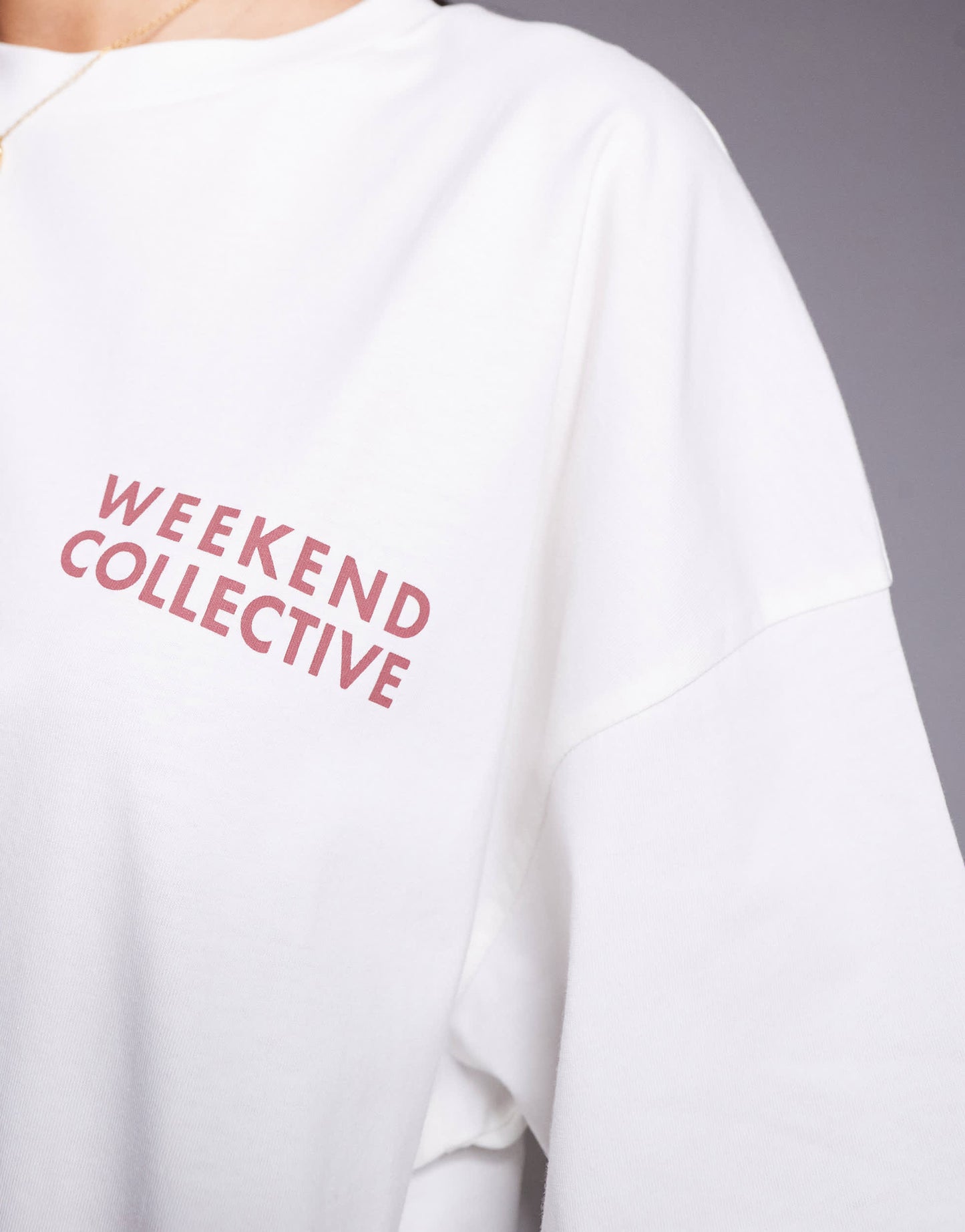 Weekend Collective tshirt with floral graphic in stone