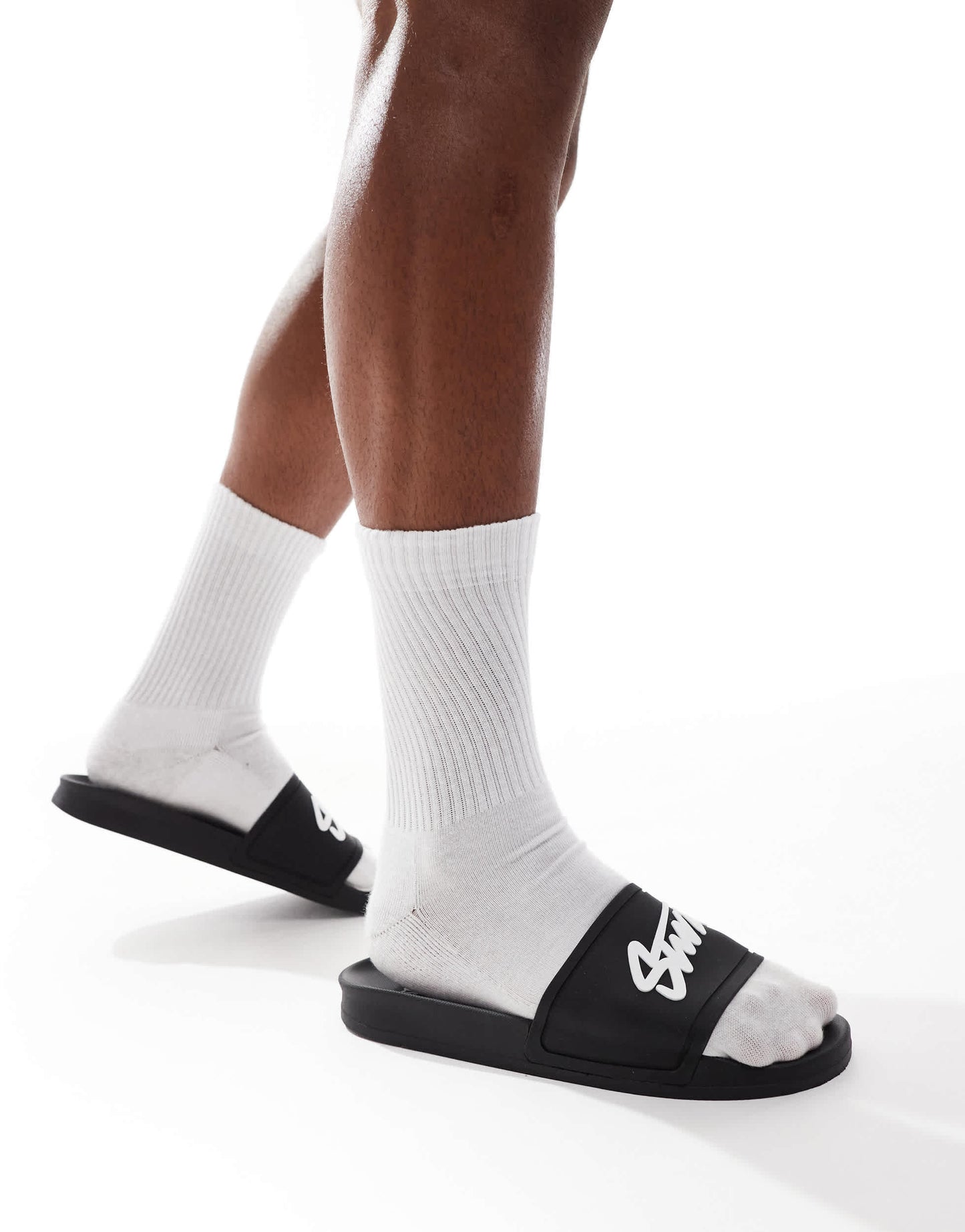 Pull&Bear STWD slider in black