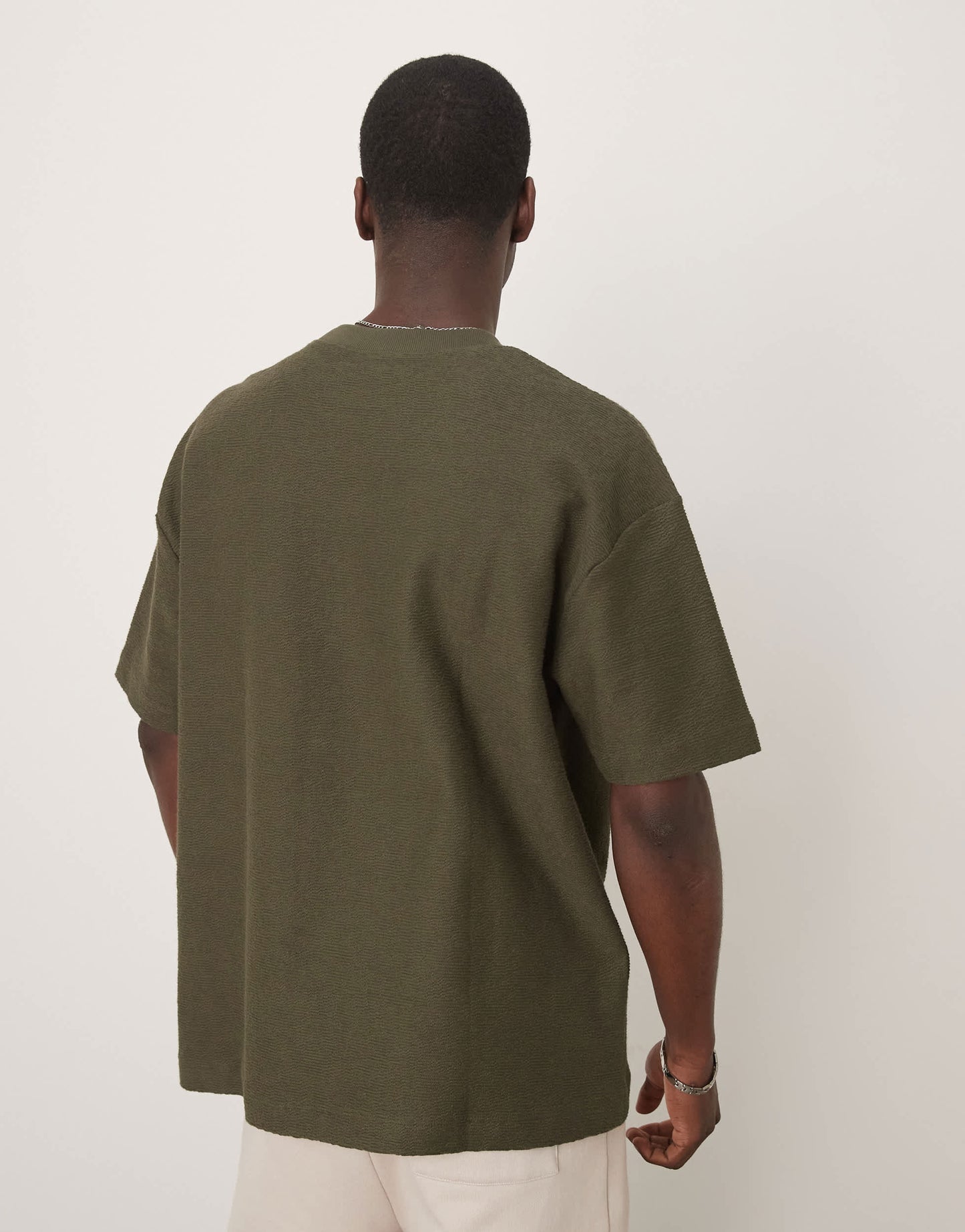 ASOS DESIGN Premium oversized textured t-shirt in green