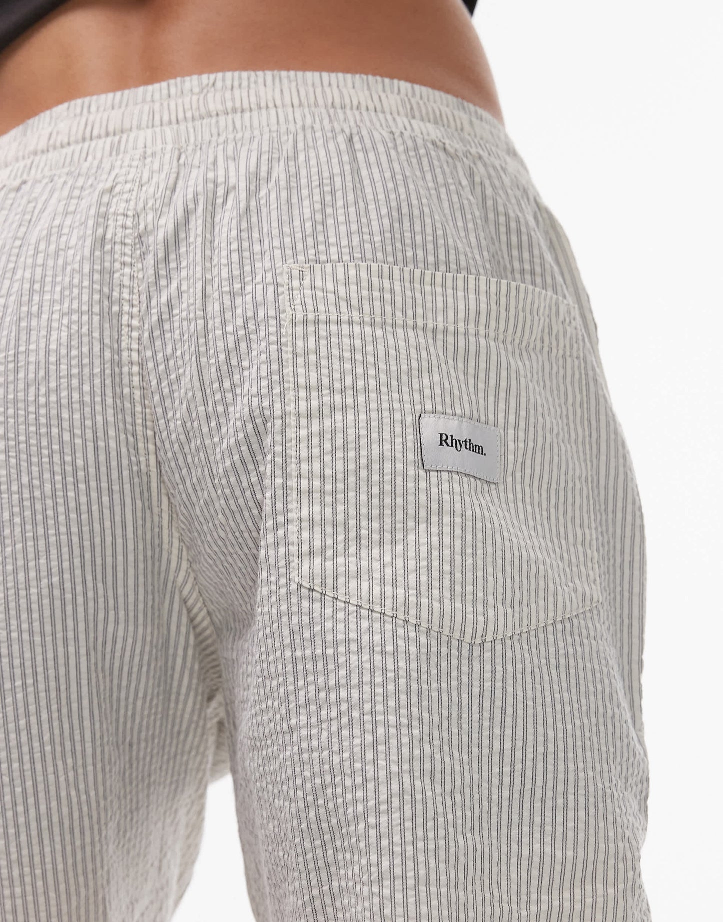 Rhythm seersucker jam short in cream