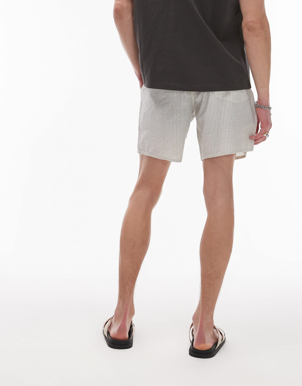 Rhythm seersucker jam short in cream