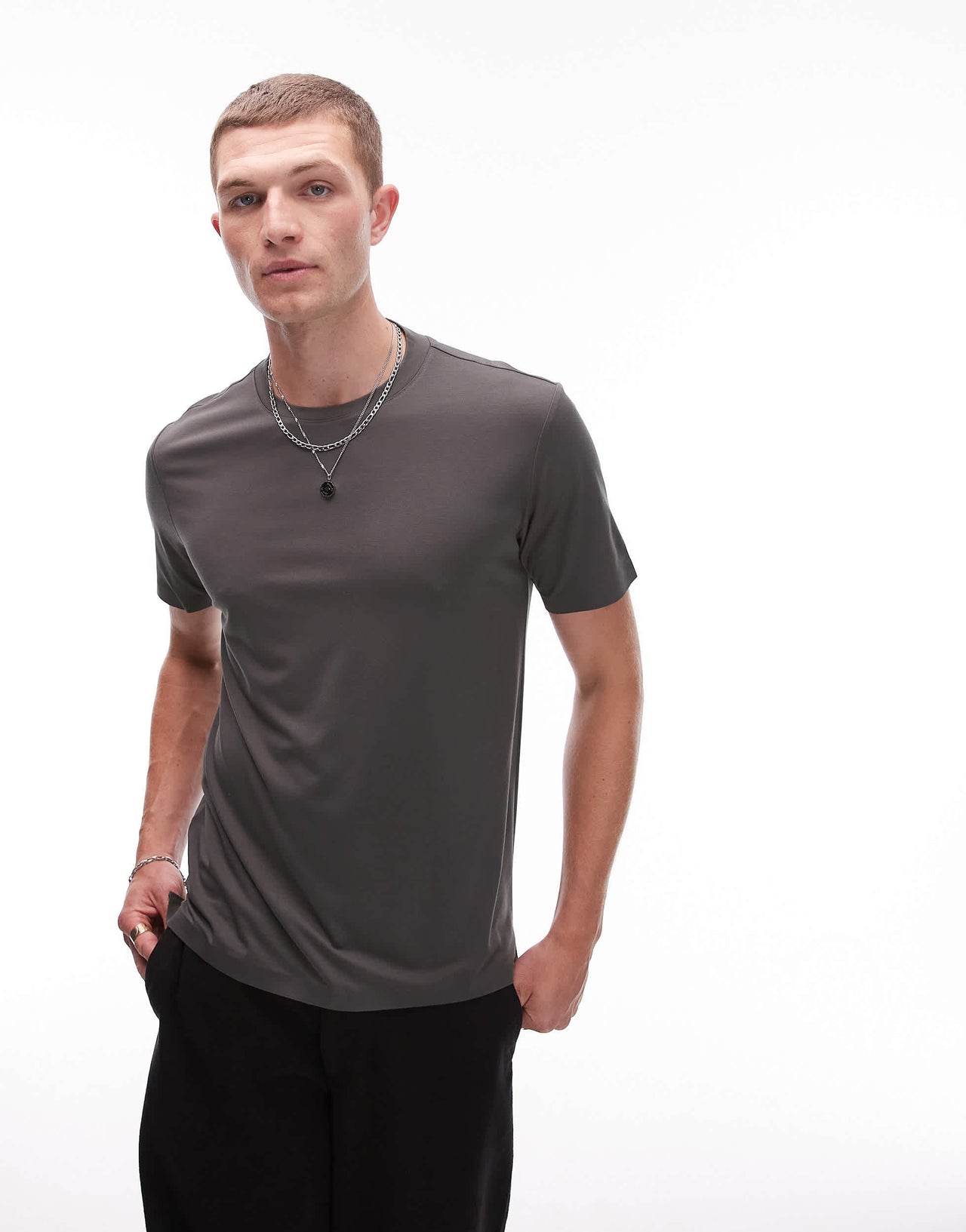 Mango performance breathable t-shirt in khaki