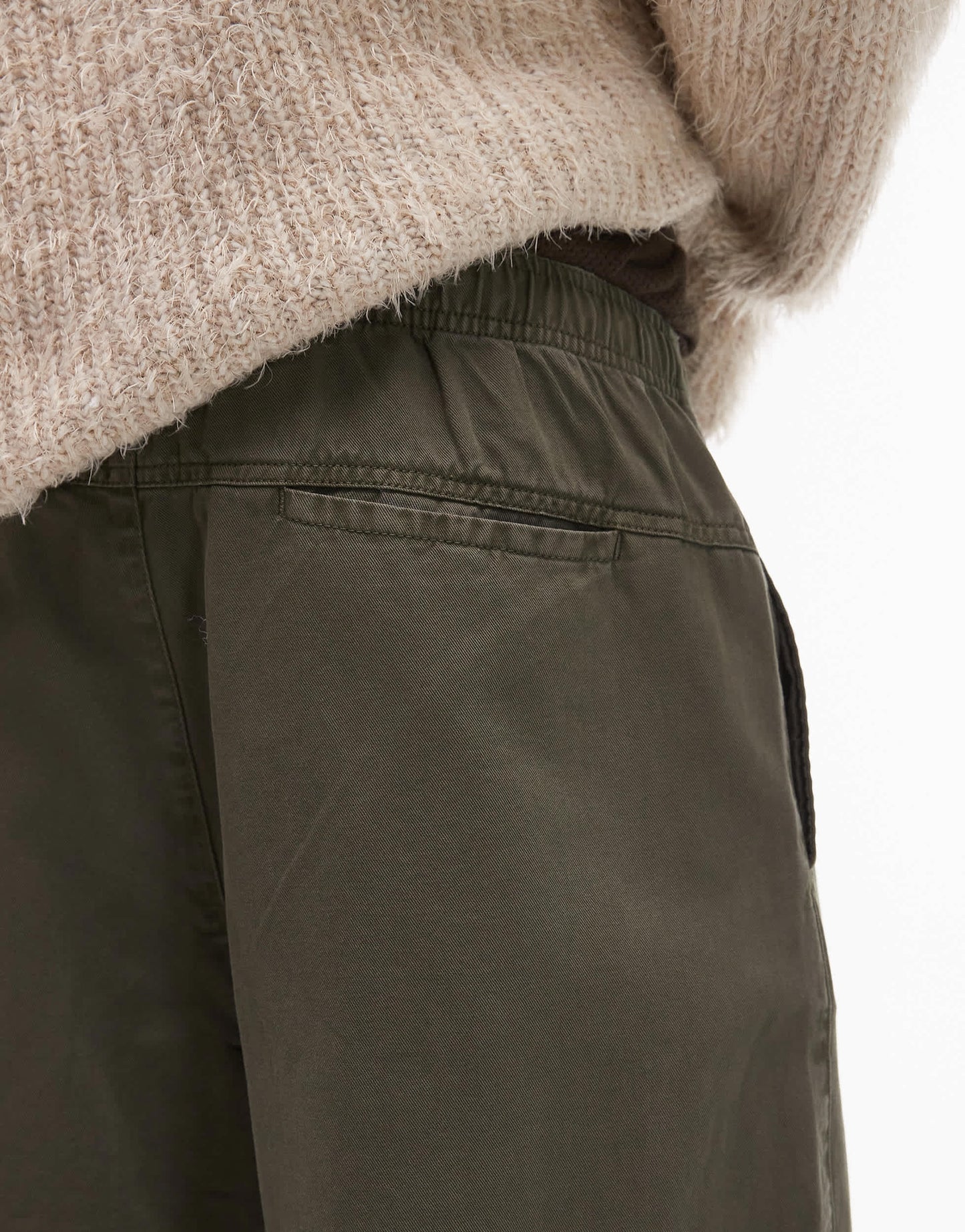 Topman baggy fit chino twill trouser in khaki