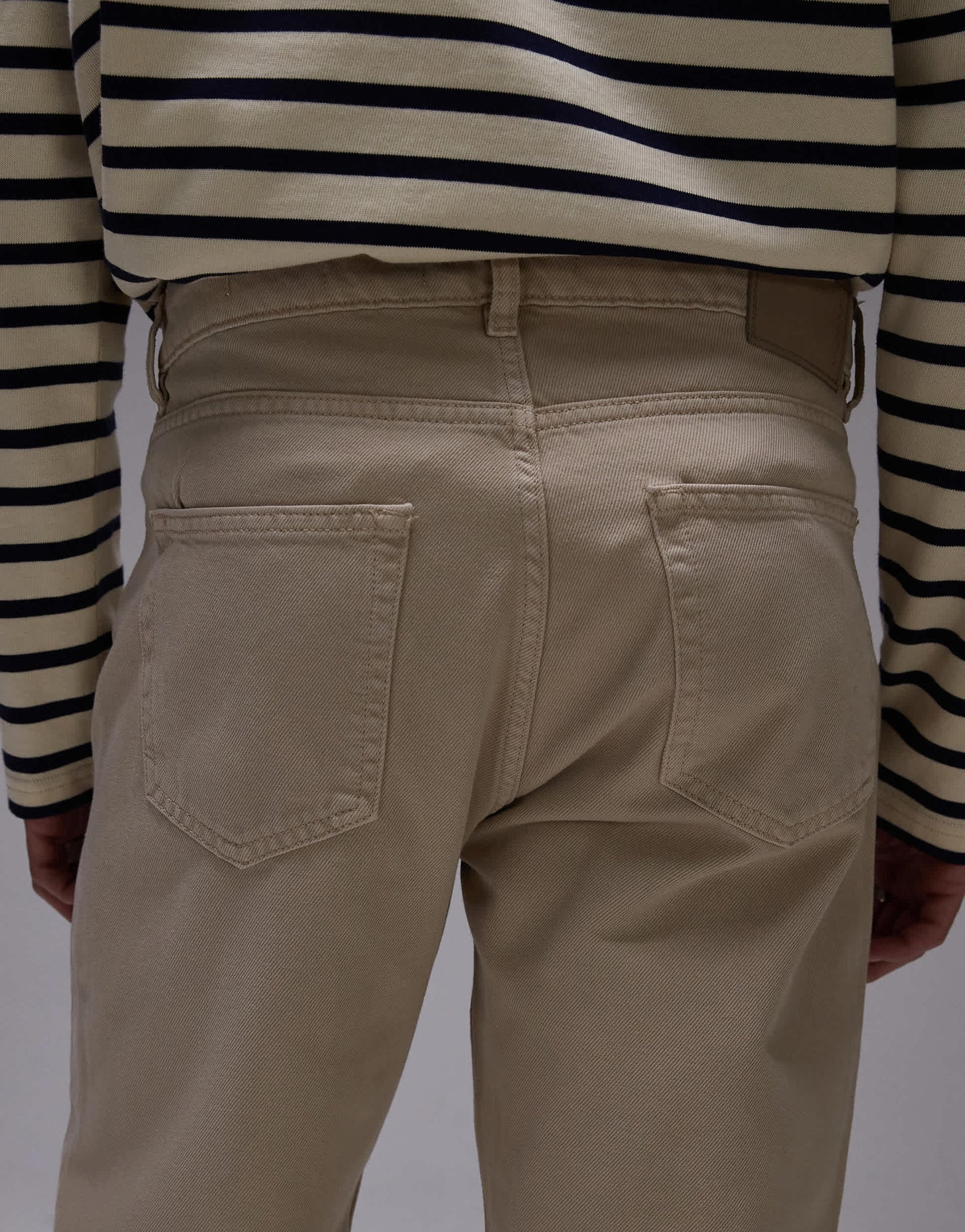 Mango Bob tapered fit jeans in light beige