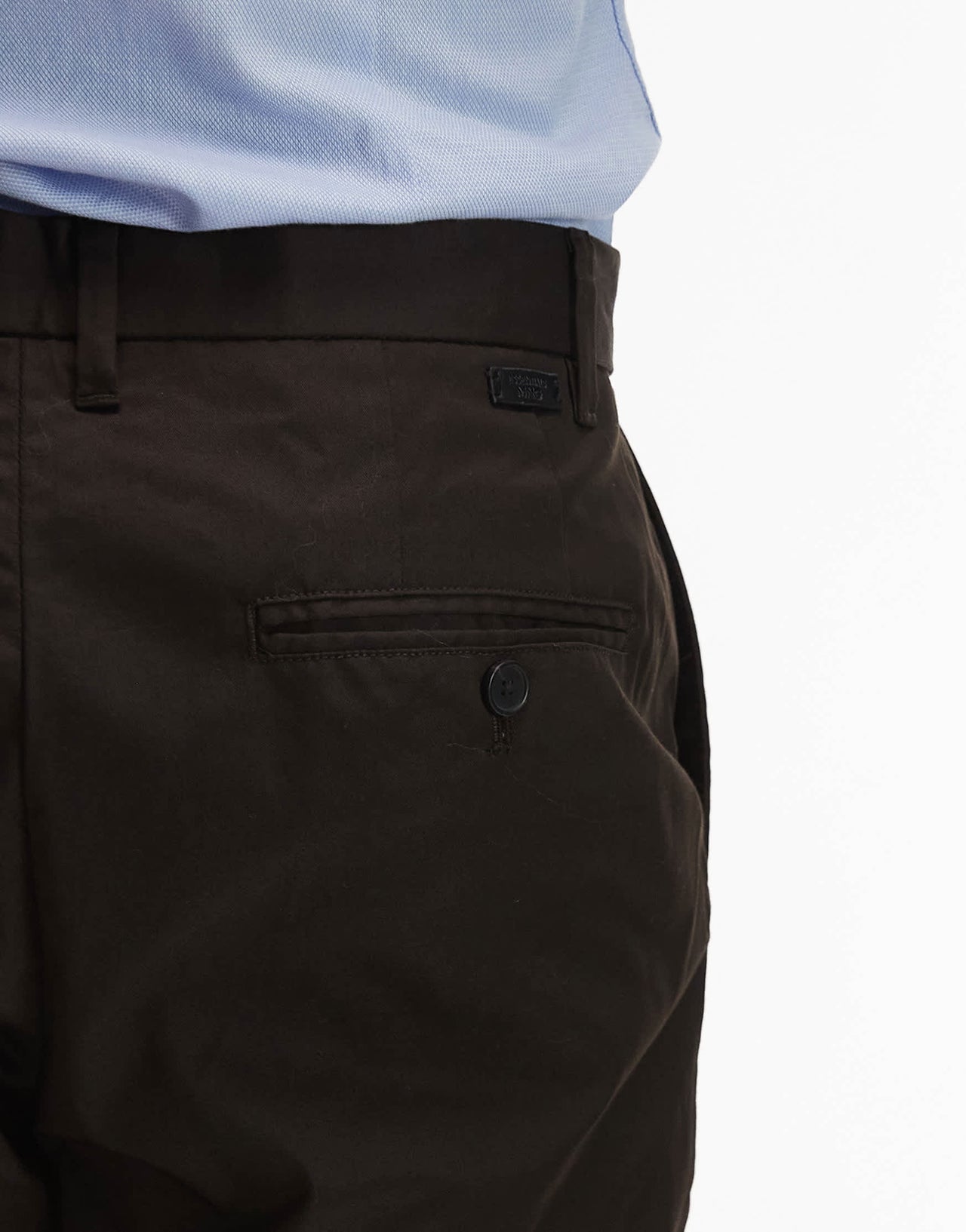 Mango slim fit tailored trousers in dark brown