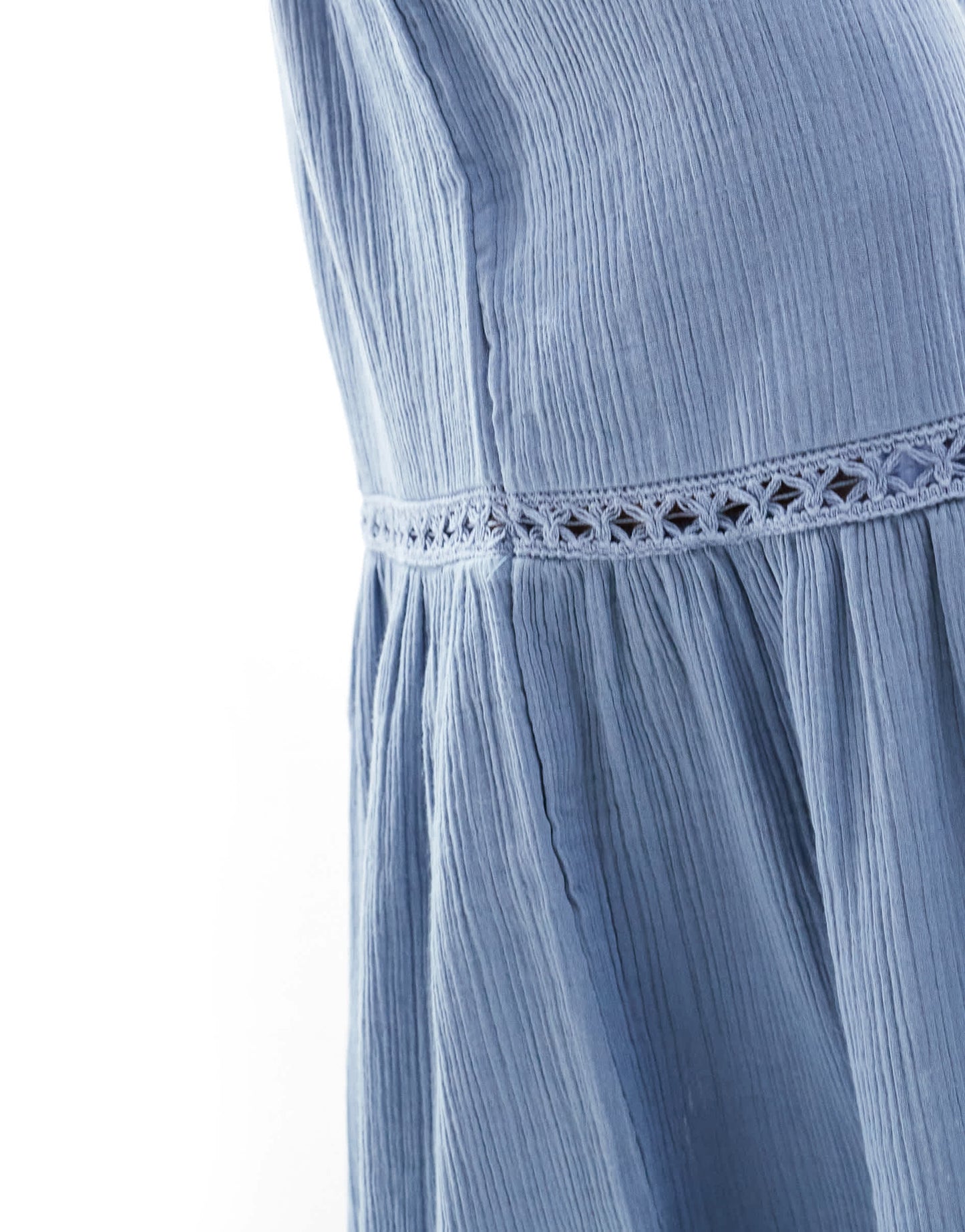 Esmee Exclusive tiered maxi beach skirt in blue