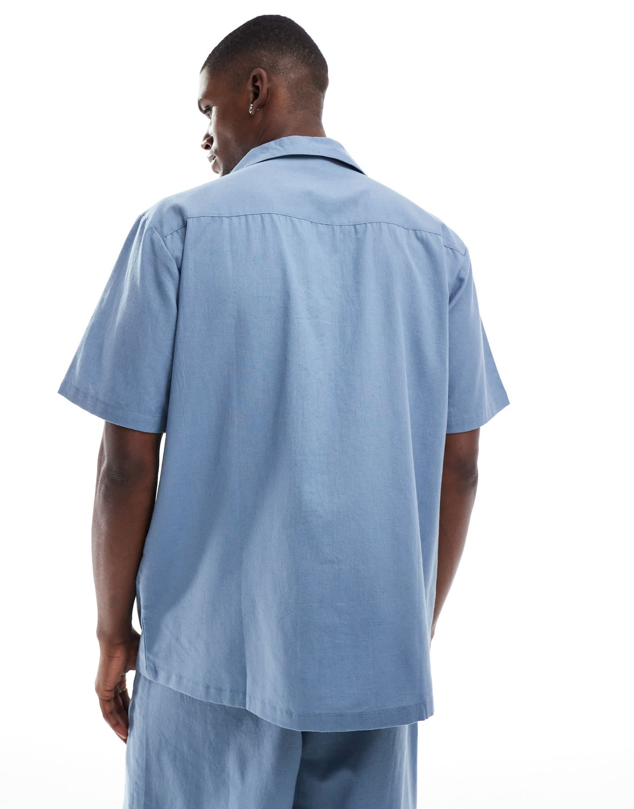 Sol Beach linen beach shirt in slate grey