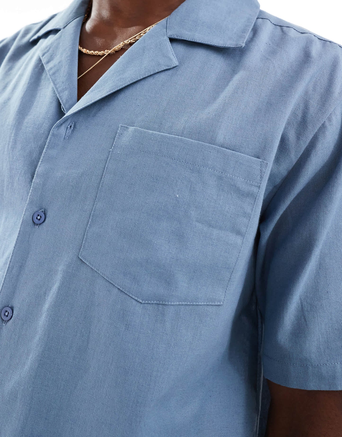 Sol Beach linen beach shirt in slate grey
