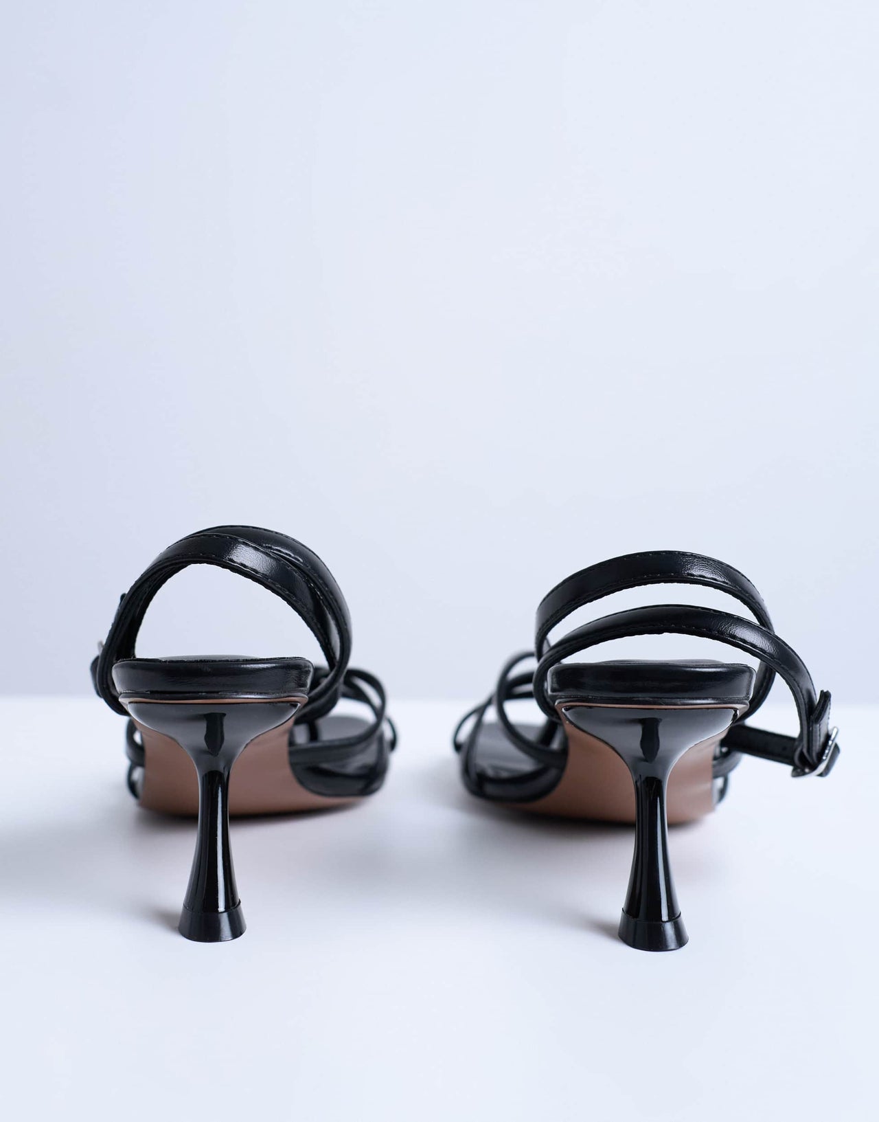 Topshop Iris slanted heel sandal in black