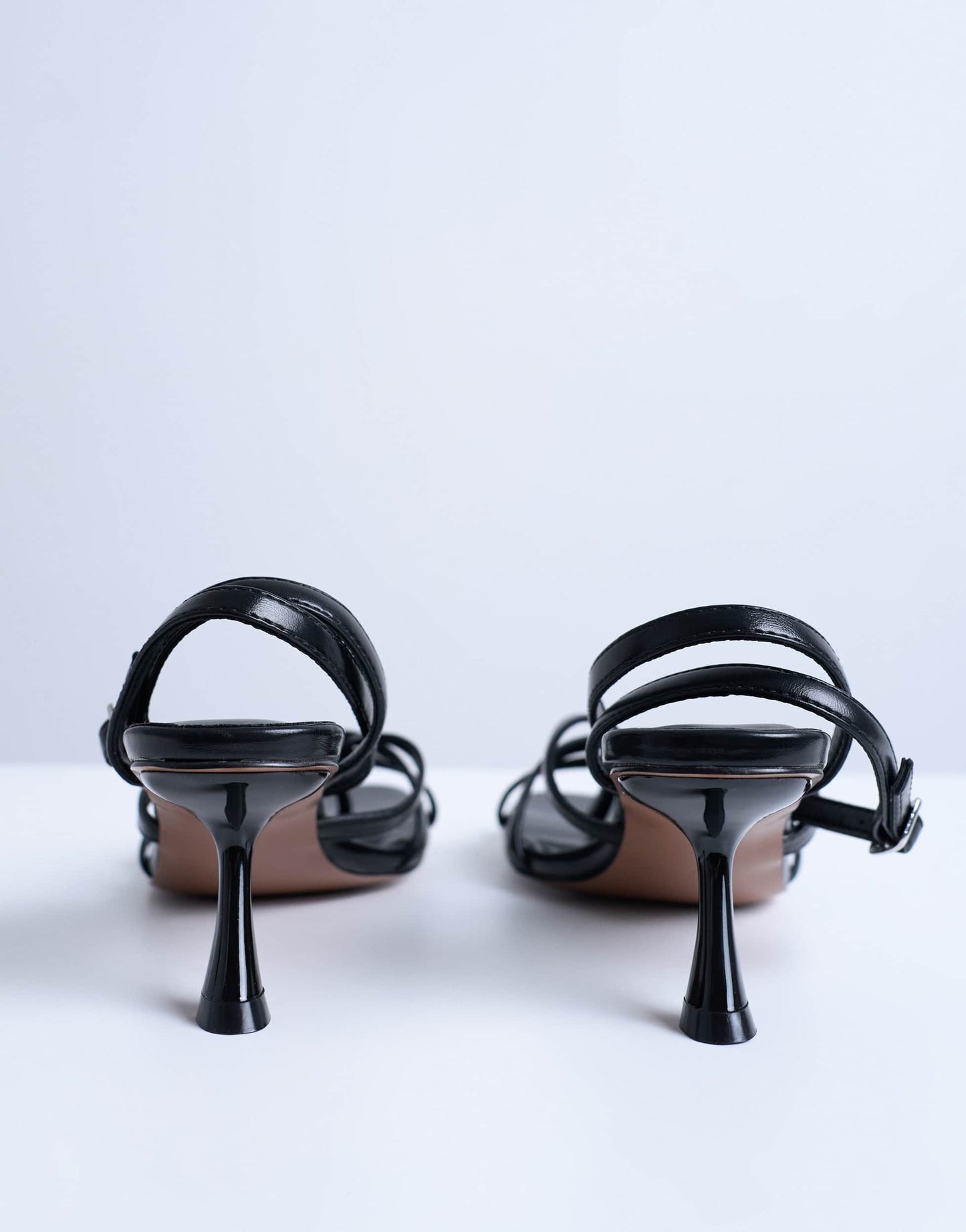Topshop Iris slanted heel sandal in black