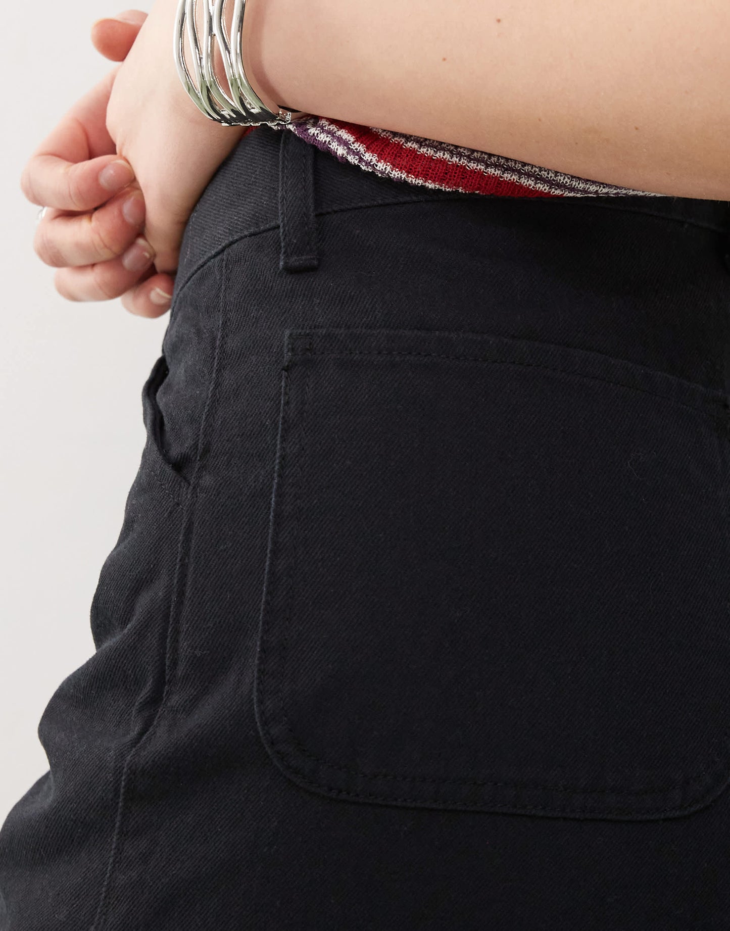 Weekday Astro Unisex linen blend trousers in black