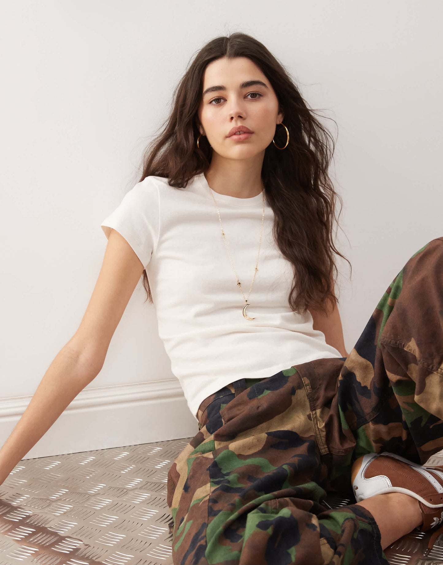 Weekday boxy fit t-shirt in off-white