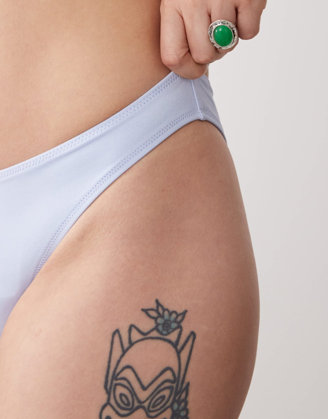 Monki bikini bottoms in light blue