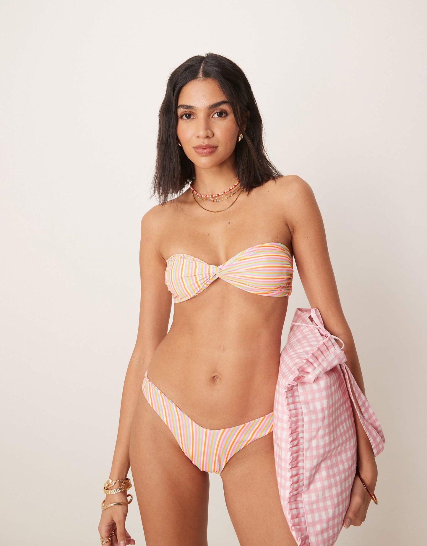 Kulani Kinis sunshine sorbet bandeau bikini top in multi
