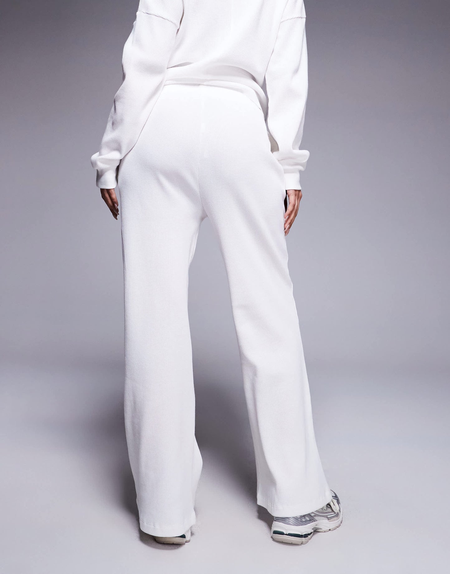 Weekend Collective waffle jogger co-ord in cream