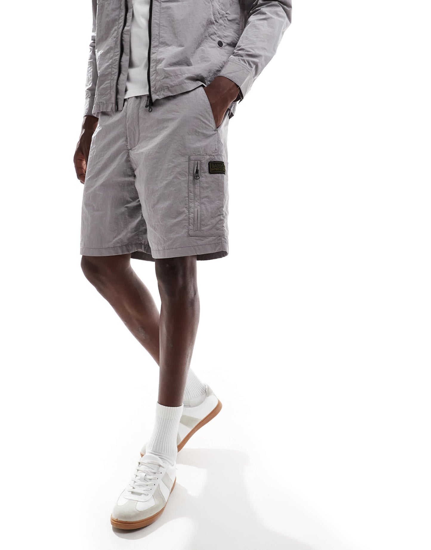 Barbour International Inline shorts in pale slate