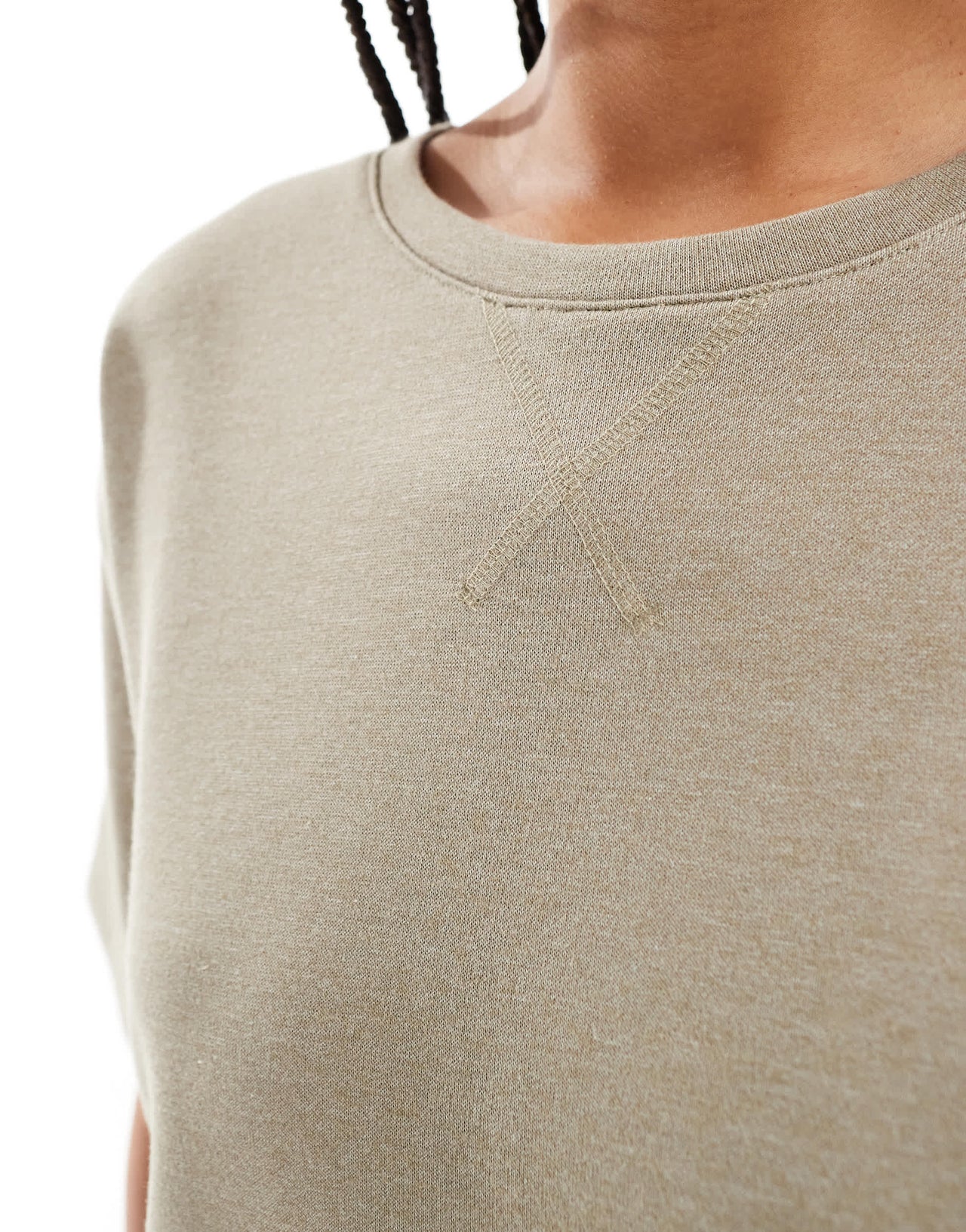 Vero Moda short sleeved sweat top co-ord in laurel oak