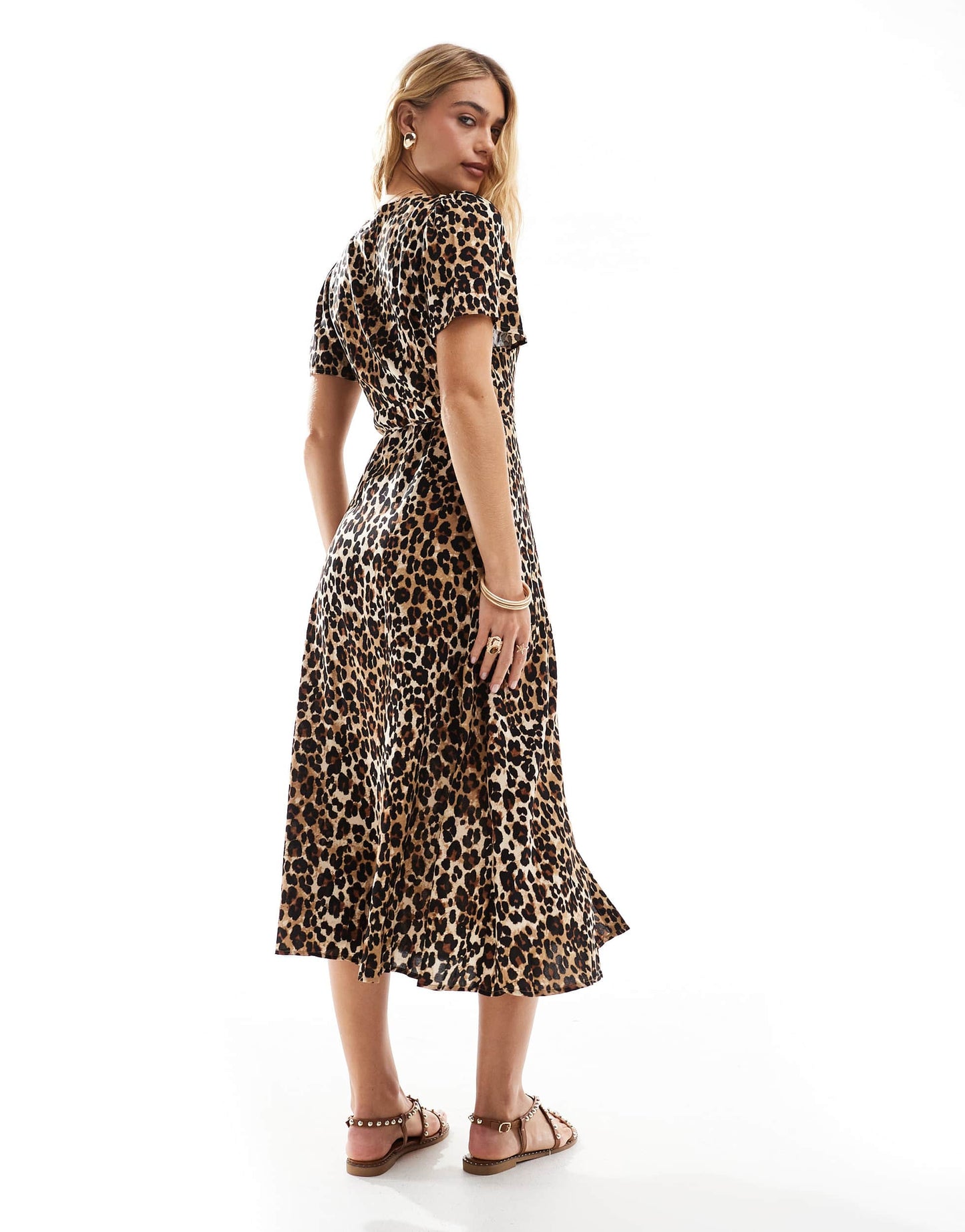 Vero Moda buttondown maxi dress in leopard print