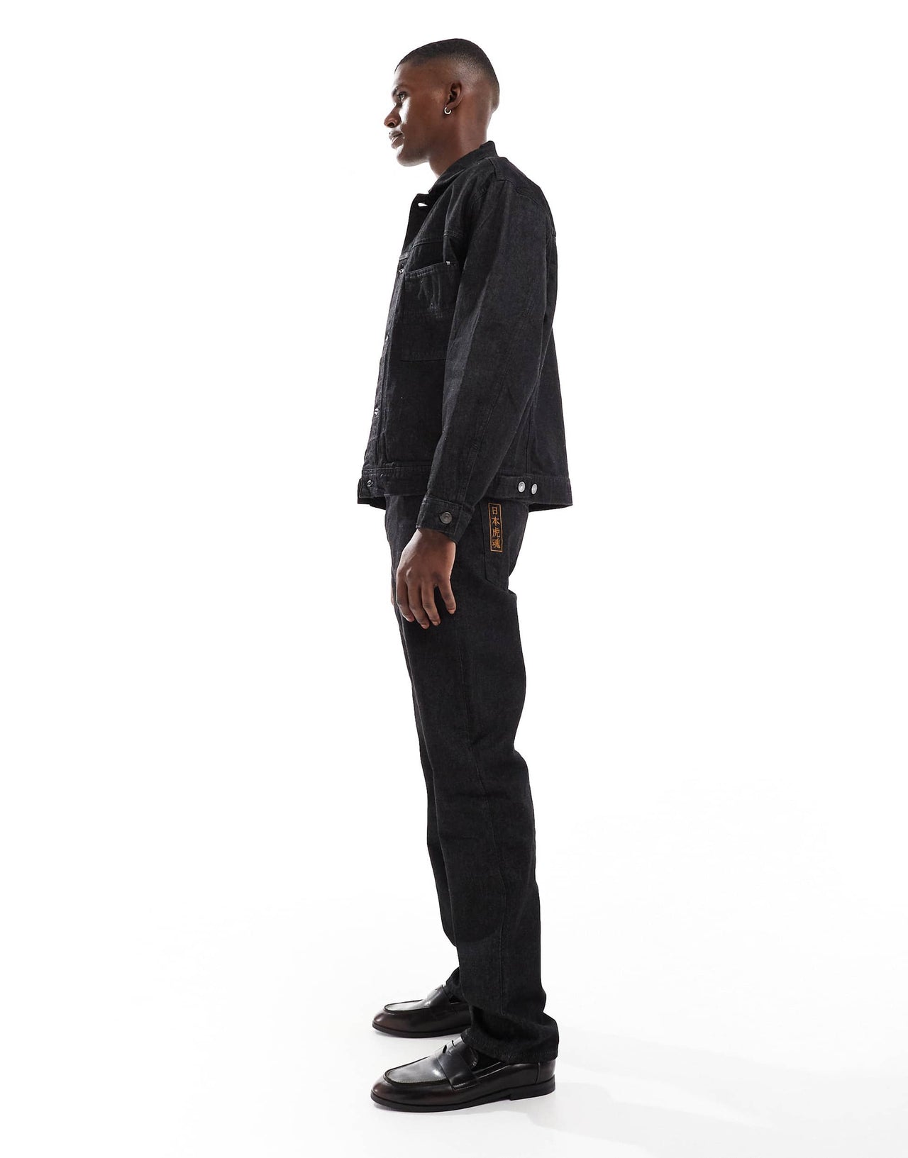 River Island minimal straight fit jeans co-ord in rinse black