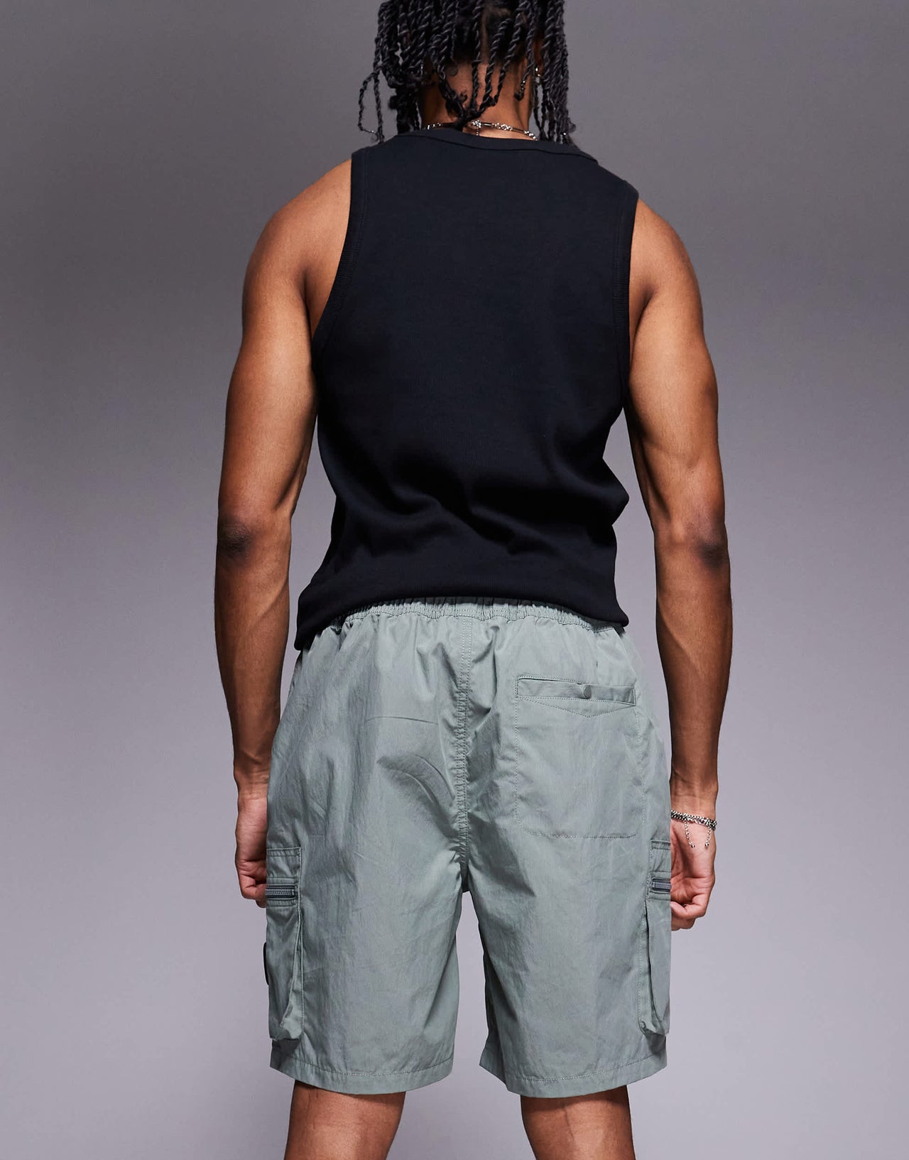 River Island cargo shorts in green