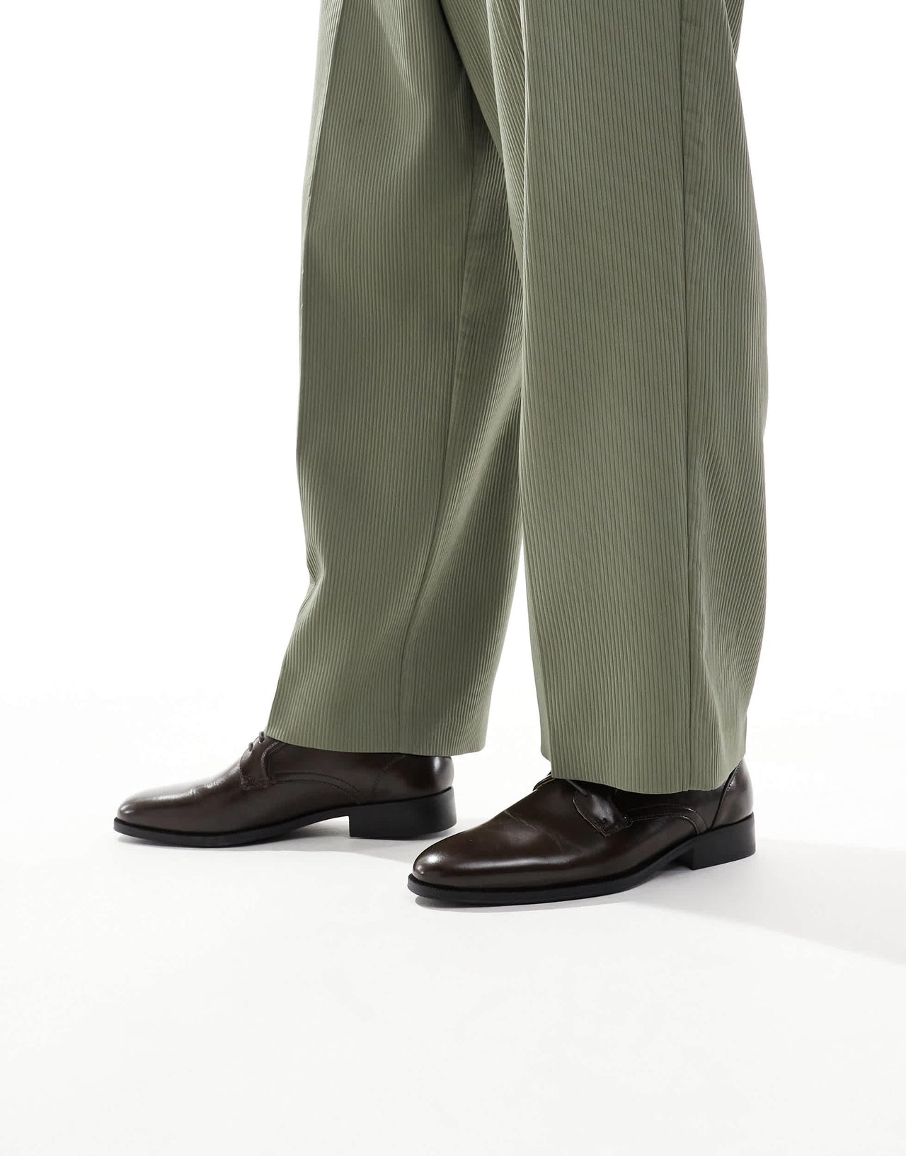 River Island derby shoes in dark brown