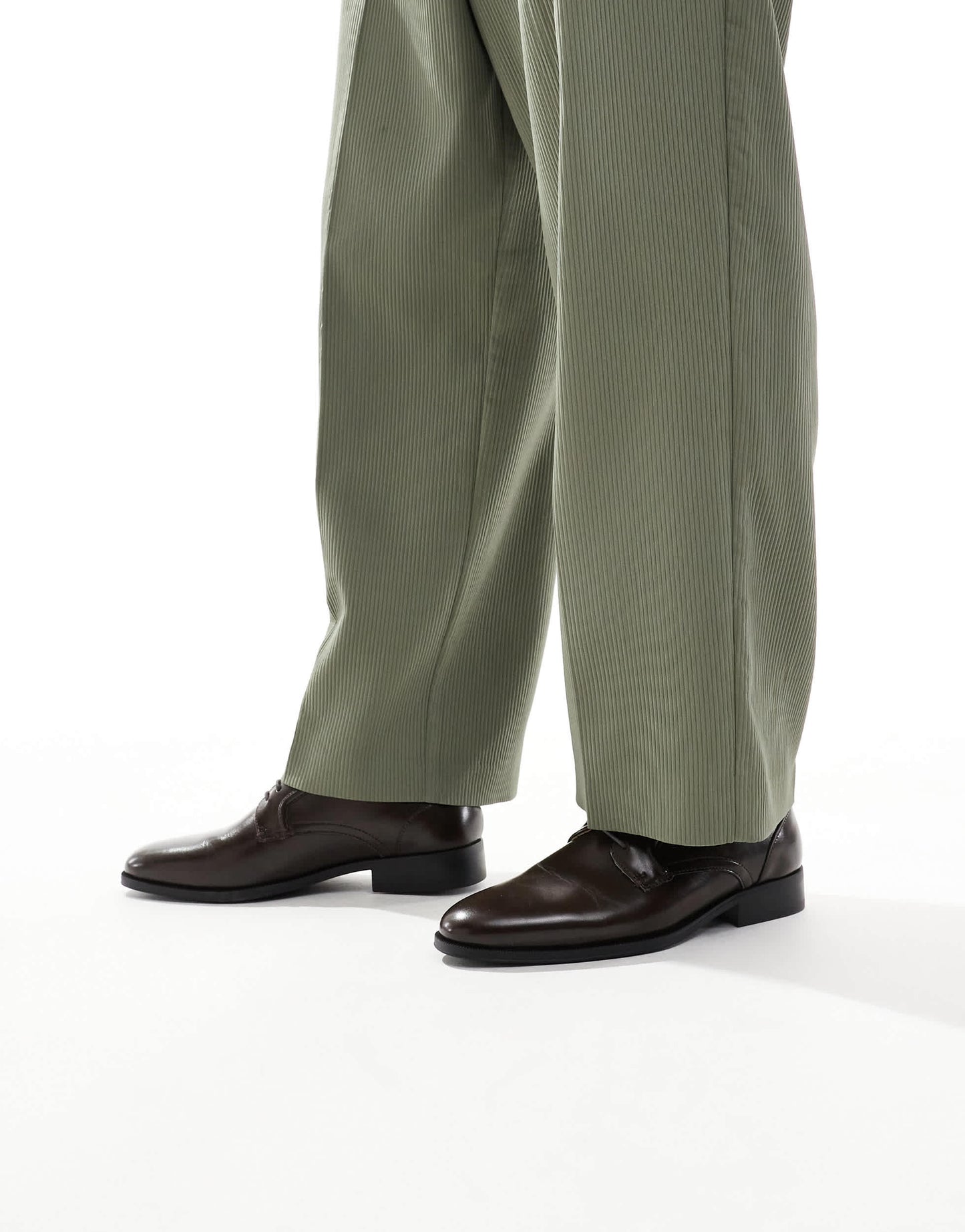River Island derby shoes in dark brown