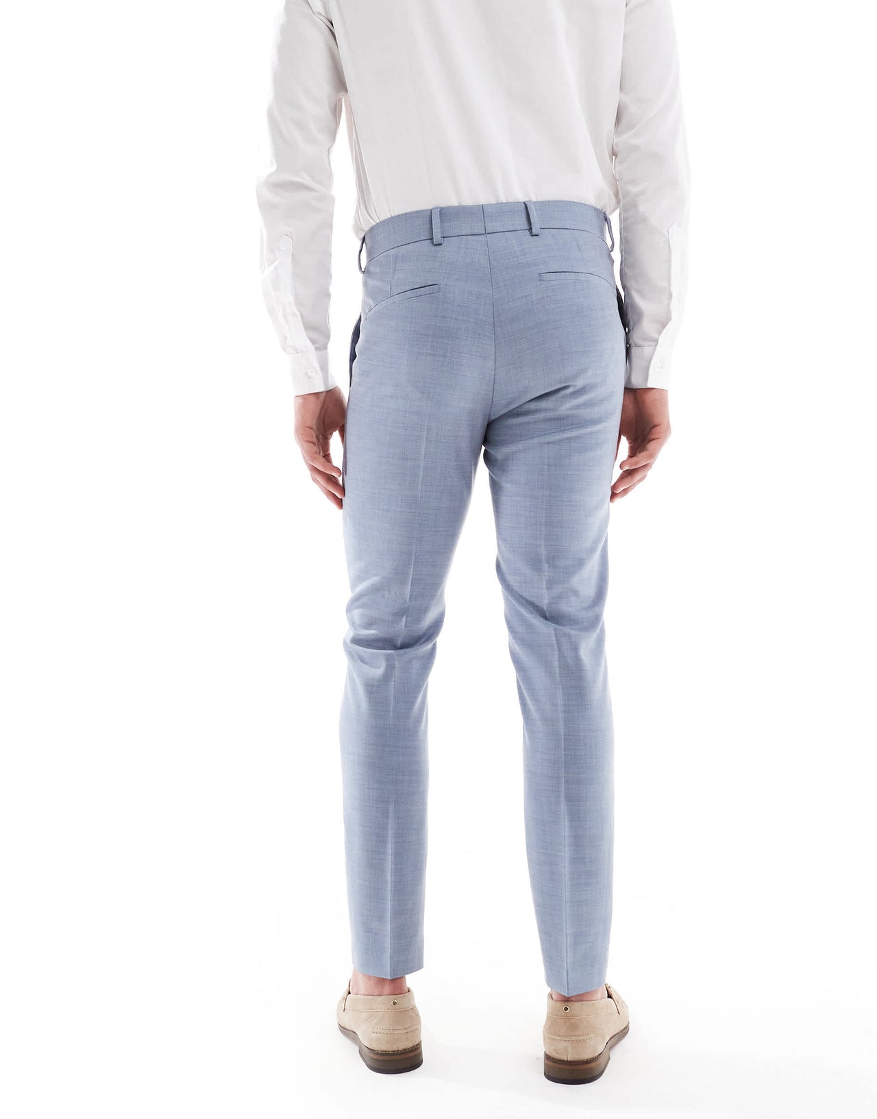 River Island skinny suit trousers in light blue