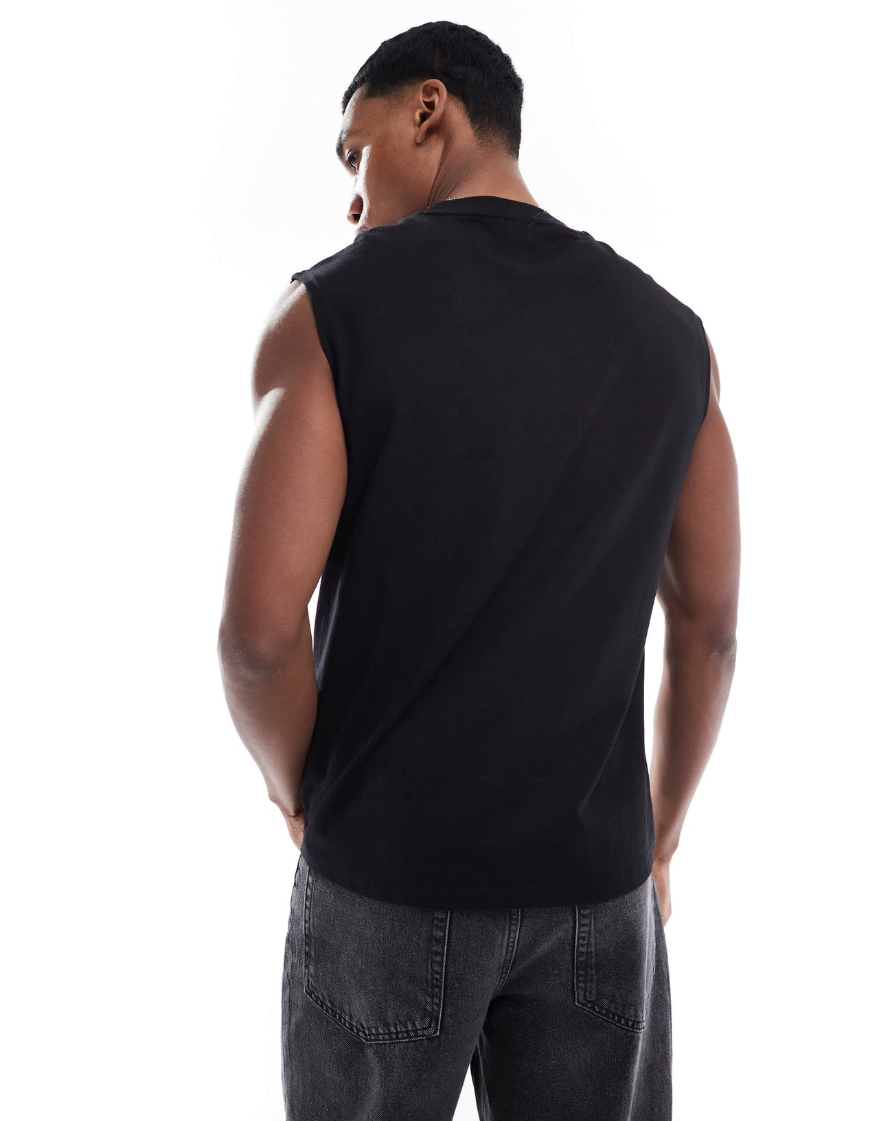 Bershka worker vest in black